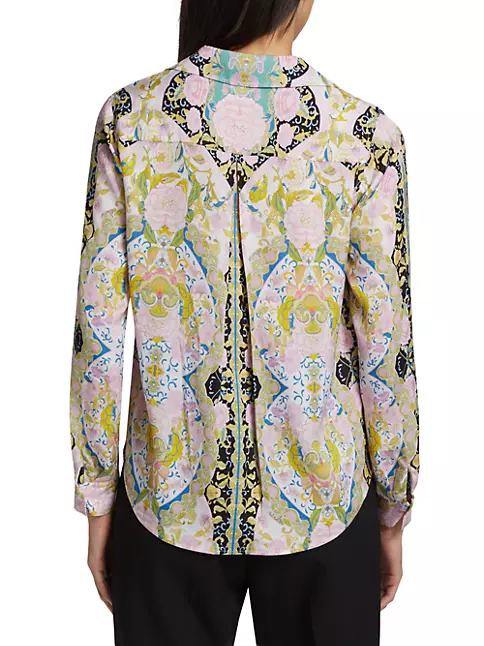 Shop Elie Tahari The Madeline Stretch Silk Shirt | Saks Fifth Avenue