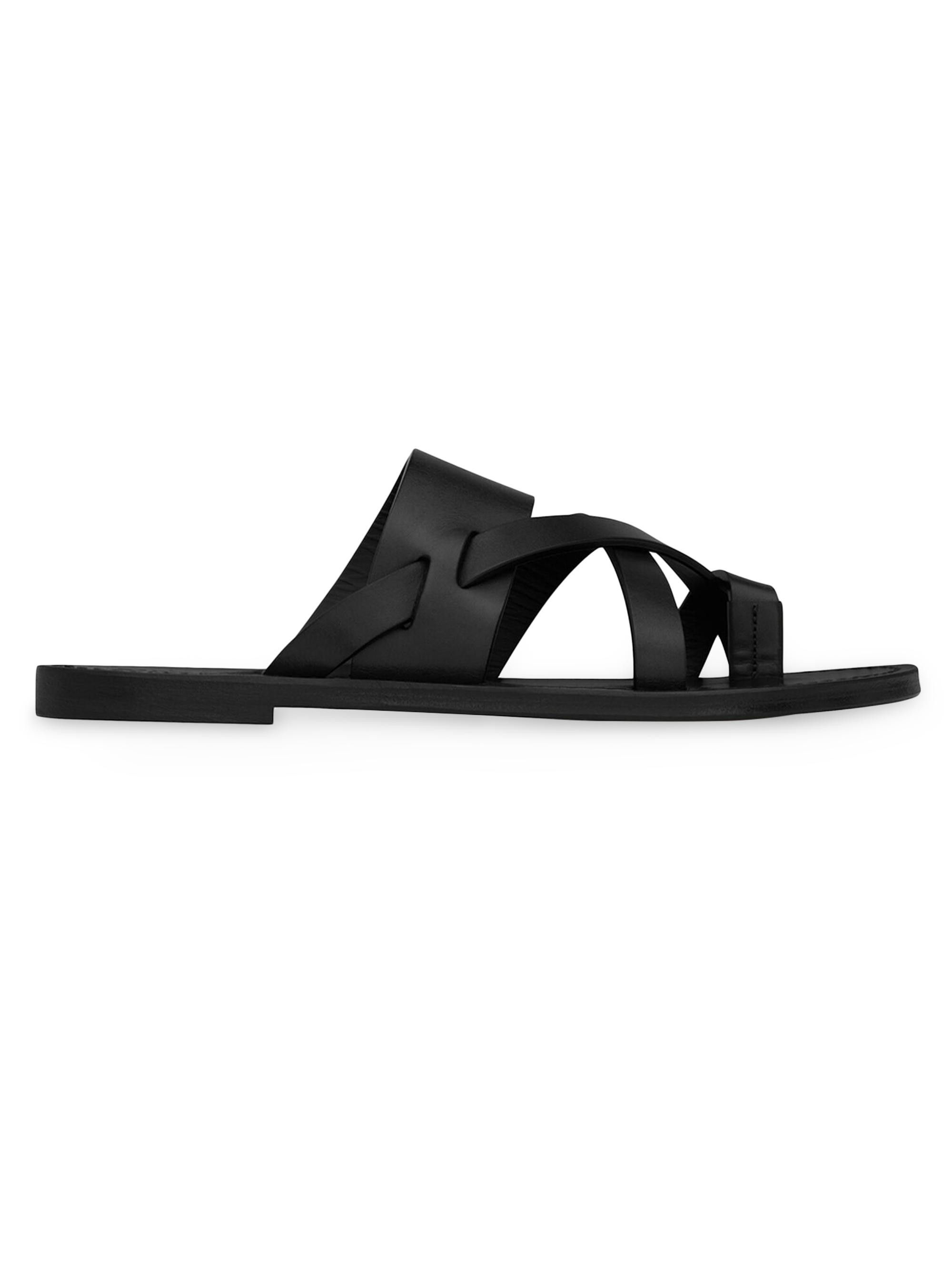 Saint Laurent Men's Culver Mules in Smooth Leather - Black