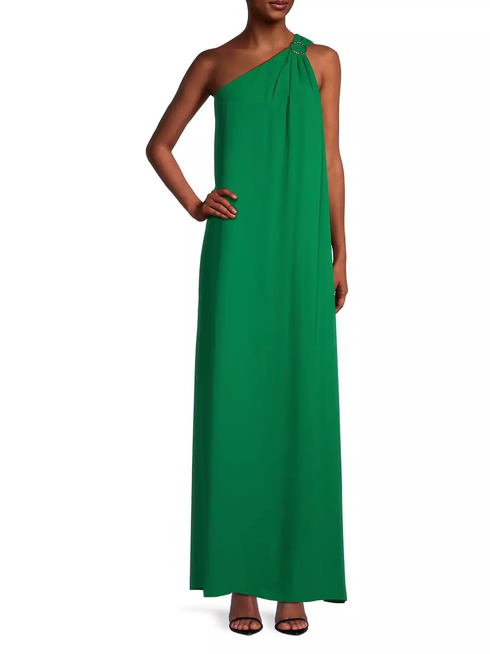 Shop Laundry by Shelli Segal Gathered One-Shoulder Gown | Saks