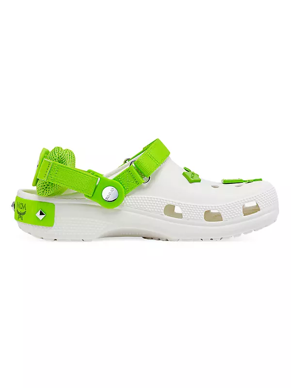 White Pearl Designer Crocs Chain Charms Or Similar Shoe. Shoe