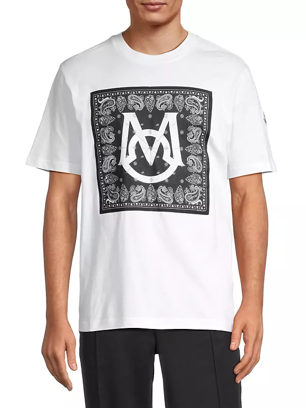 Shop Moncler Moncler Man Logo Bandana T-Shirt | Saks Fifth Avenue