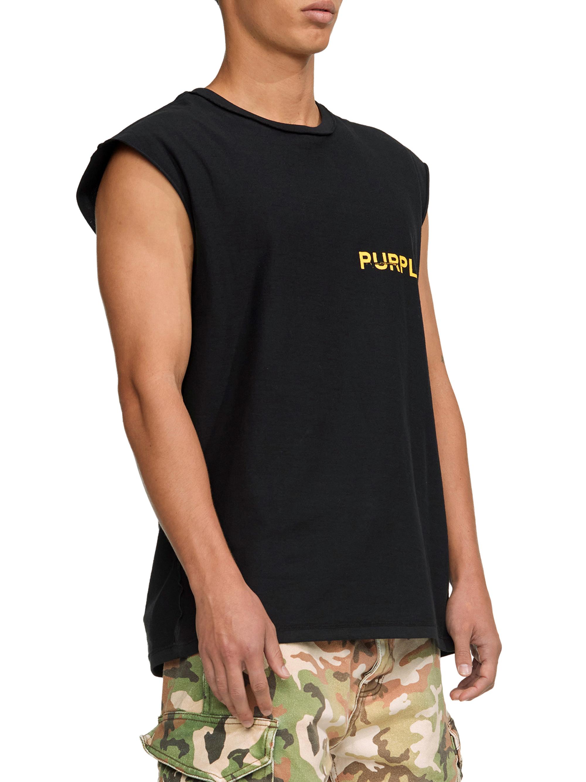 Purple Brand Textured Logo Sleeveless T-Shirt | Saks Fifth