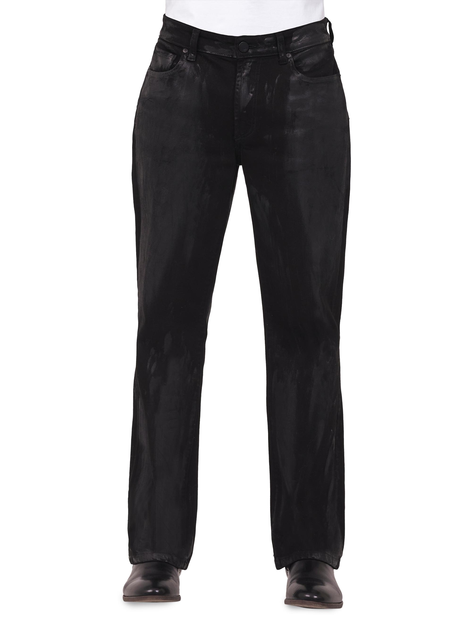 Monfrère Men's Clint Coated Five-Pocket Jeans - Vintage Coated Noir