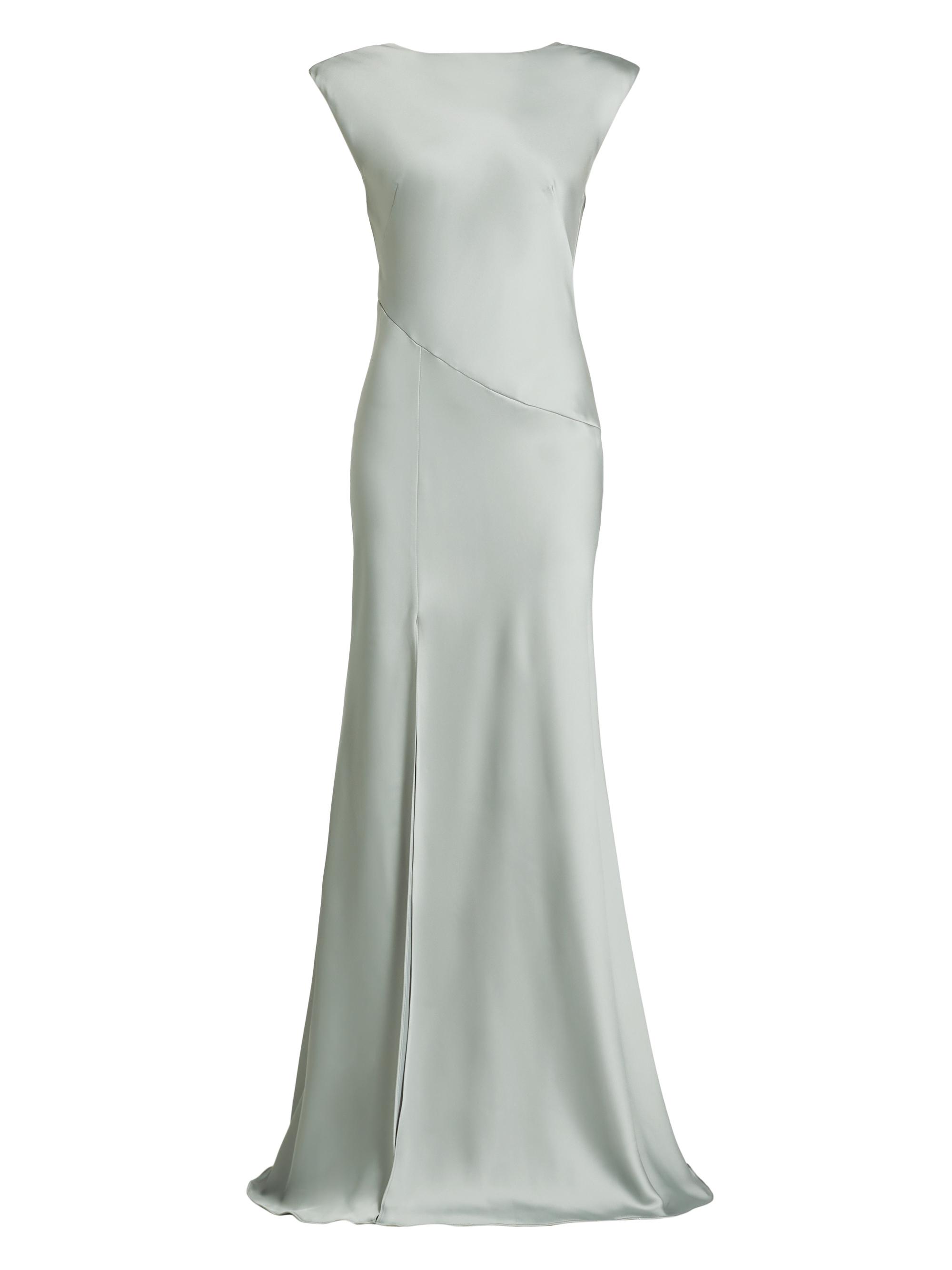Ramy Brook Women's Joanna Satin Cowl-Back Gown - Dove Grey