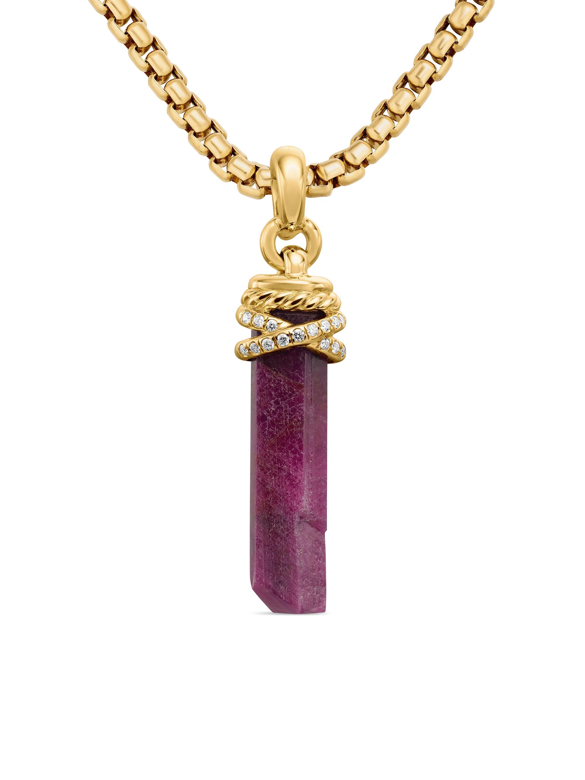 David Yurman Women's Wrapped Crystal Amulet in Ruby Crystal - Ruby