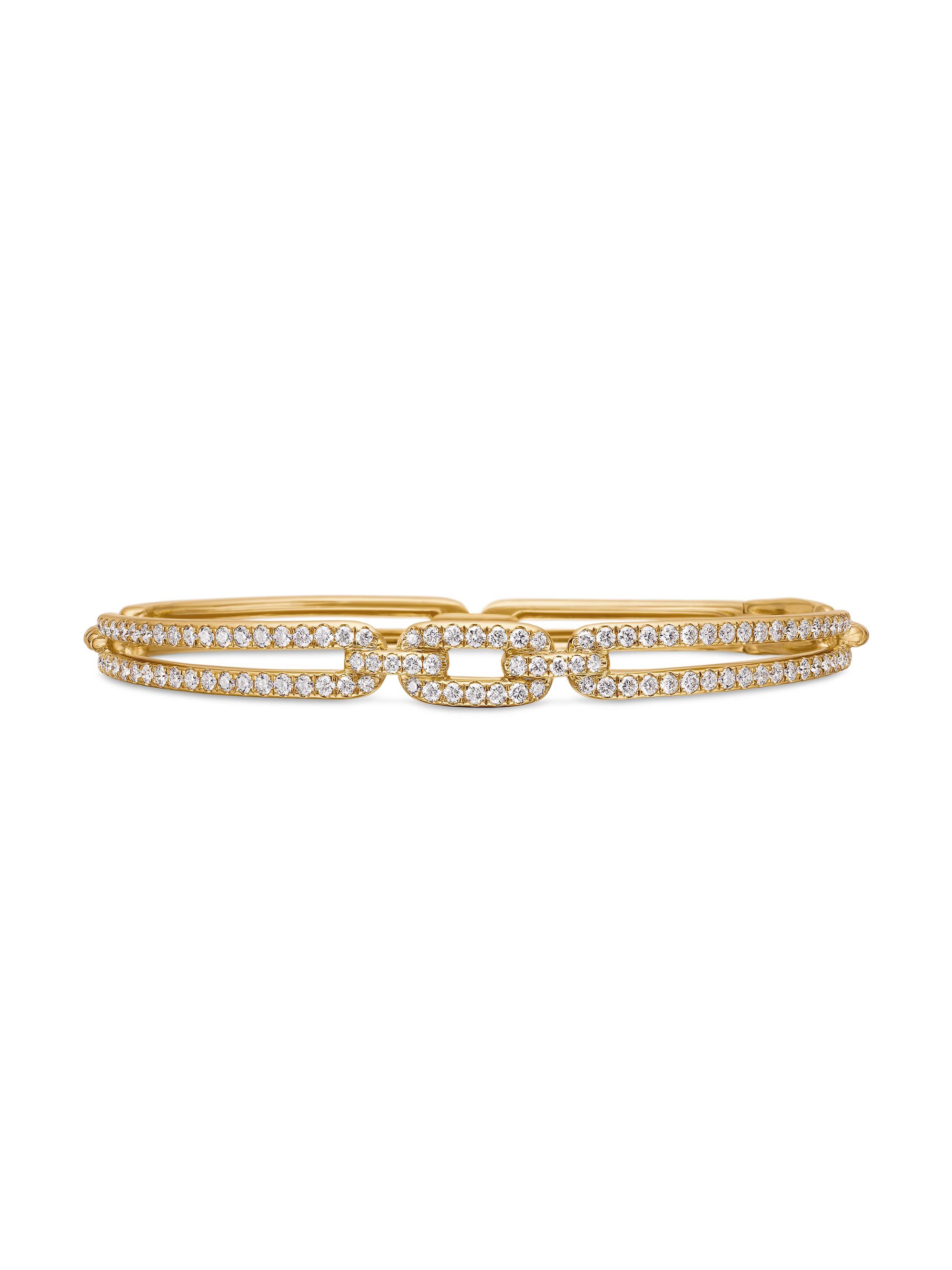 David Yurman Women's Stax Linked Bracelet in 18K Yellow Gold - Yellow Gold