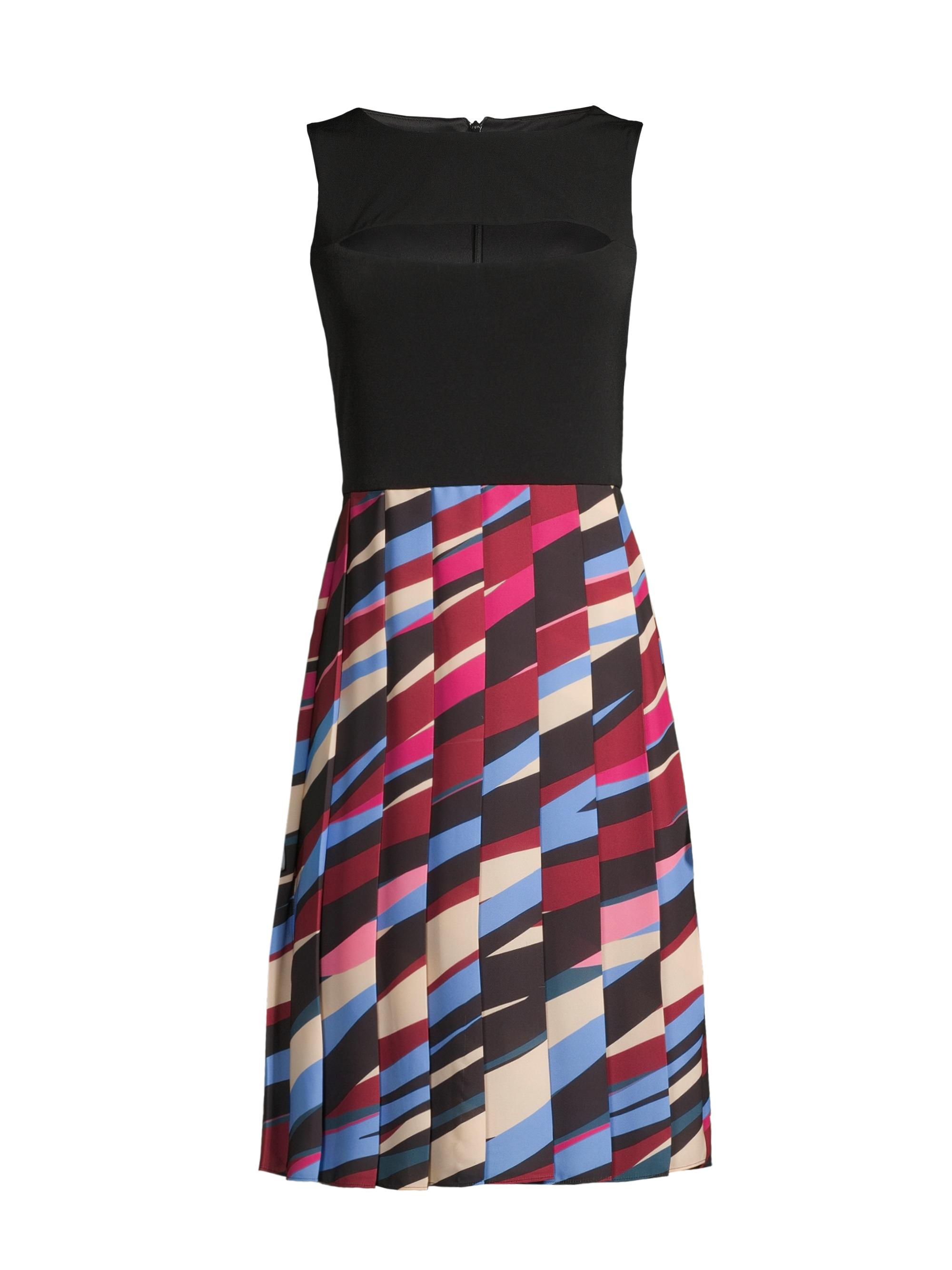 laundry by shelli segal pleated dress Laundry by Shelli Segal Pleated Geometric Cut-Out Dress