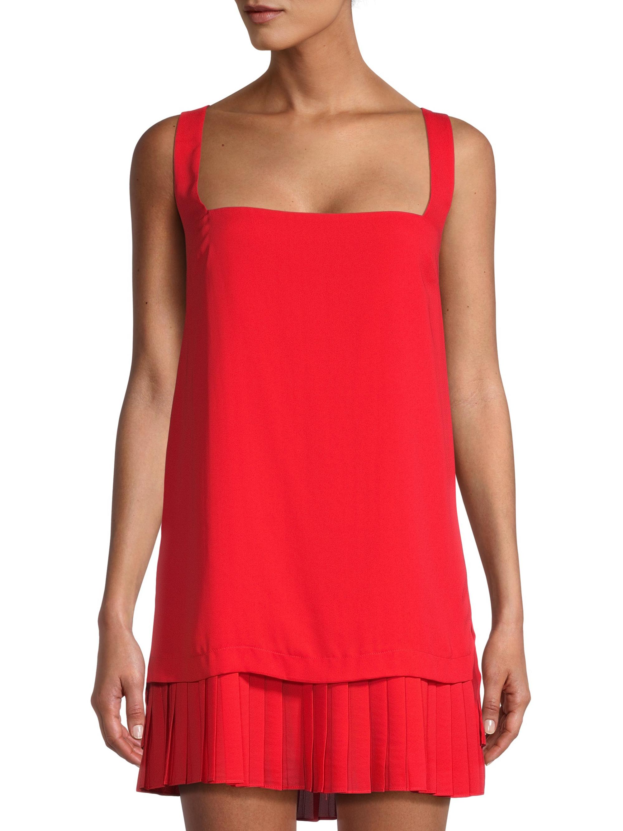Laundry by Shelli Segal Pleated Hem Mini Shift Dress | Saks Fifth Avenue