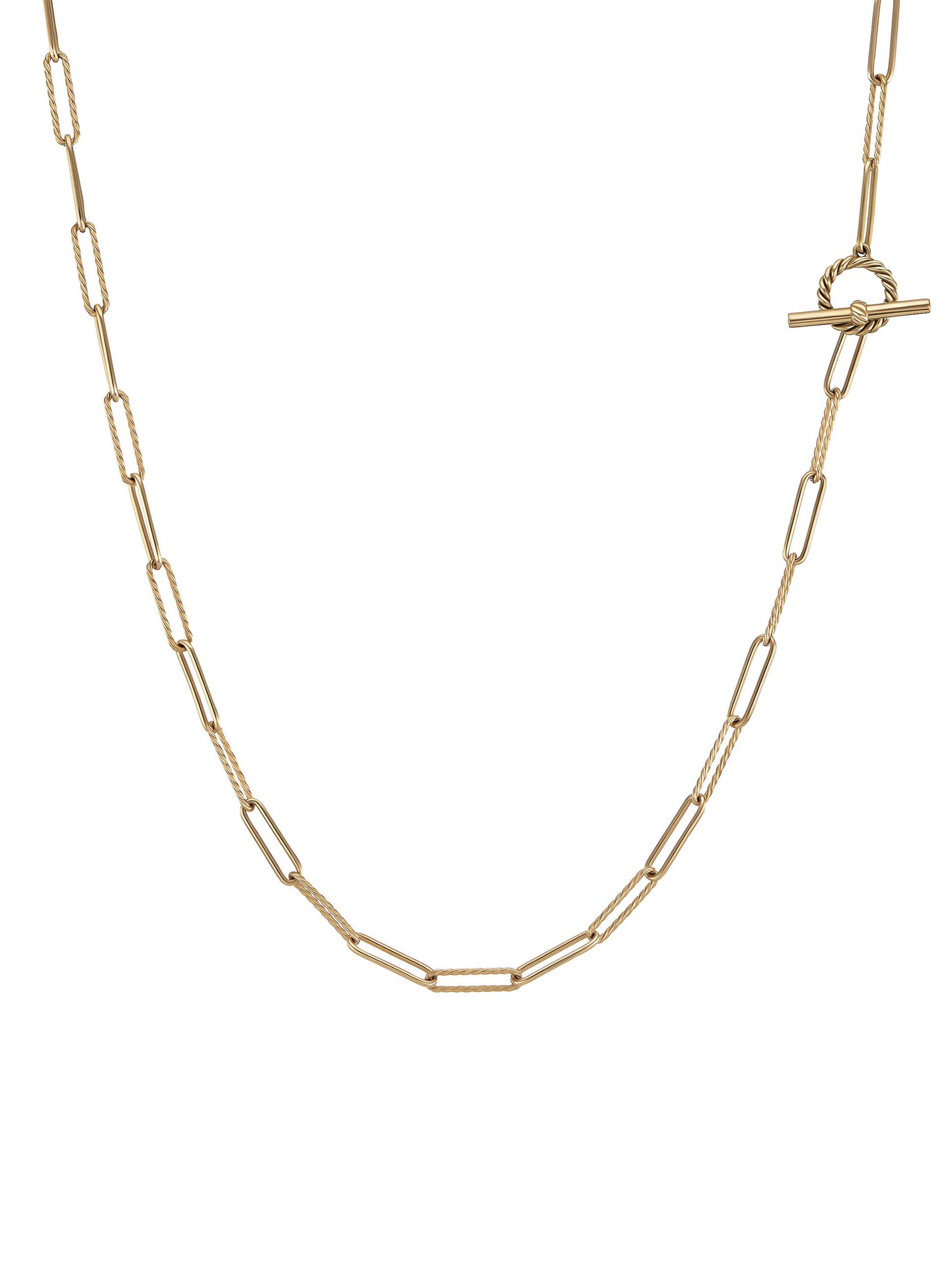 David Yurman Women's DY Madison Elongated Chain Necklace In 18K Yellow Gold - Gold