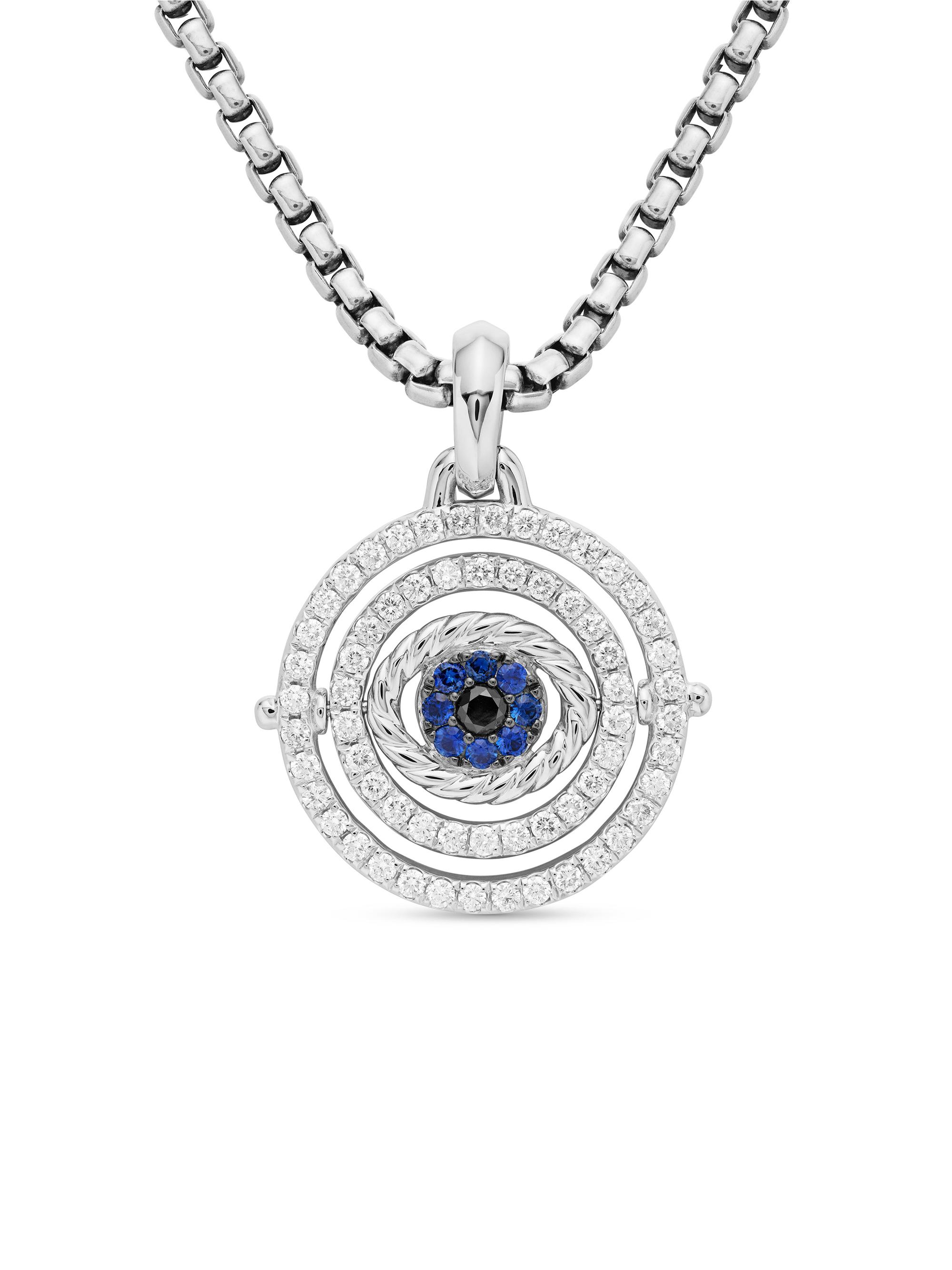 David Yurman Women's Evil Eye Mobile Amulet with Diamonds - Light Blue Sapphire