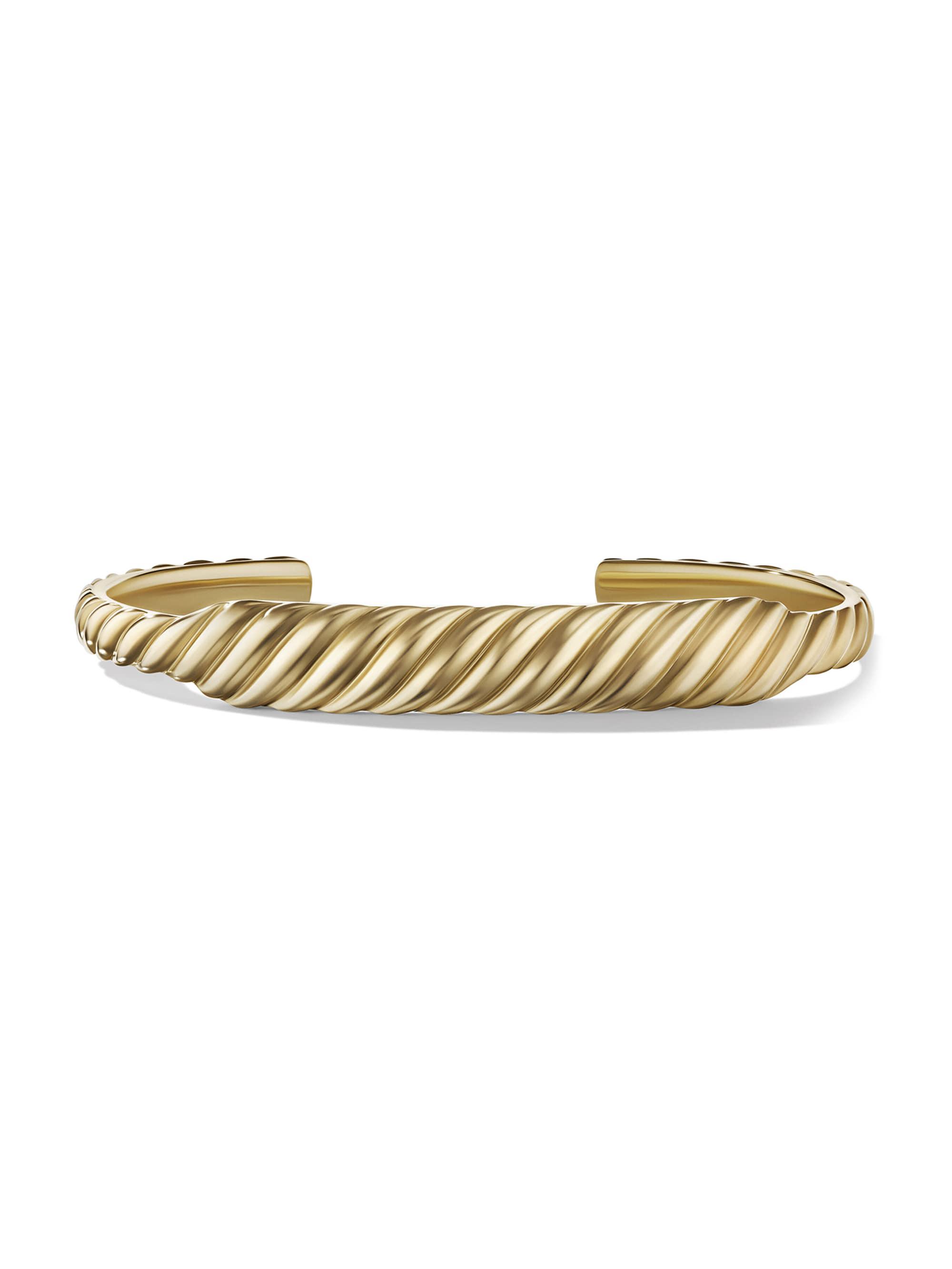 David Yurman Women's Sculpted Cable Contour Cuff Bracelet in 18K Yellow Gold - Yellow Gold