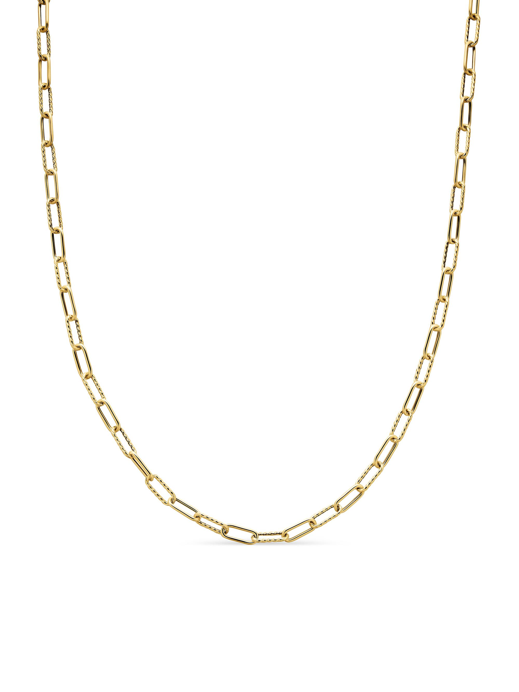 David Yurman Women's Madison Chain Necklace in K Yellow Gold, 4MM - Gold