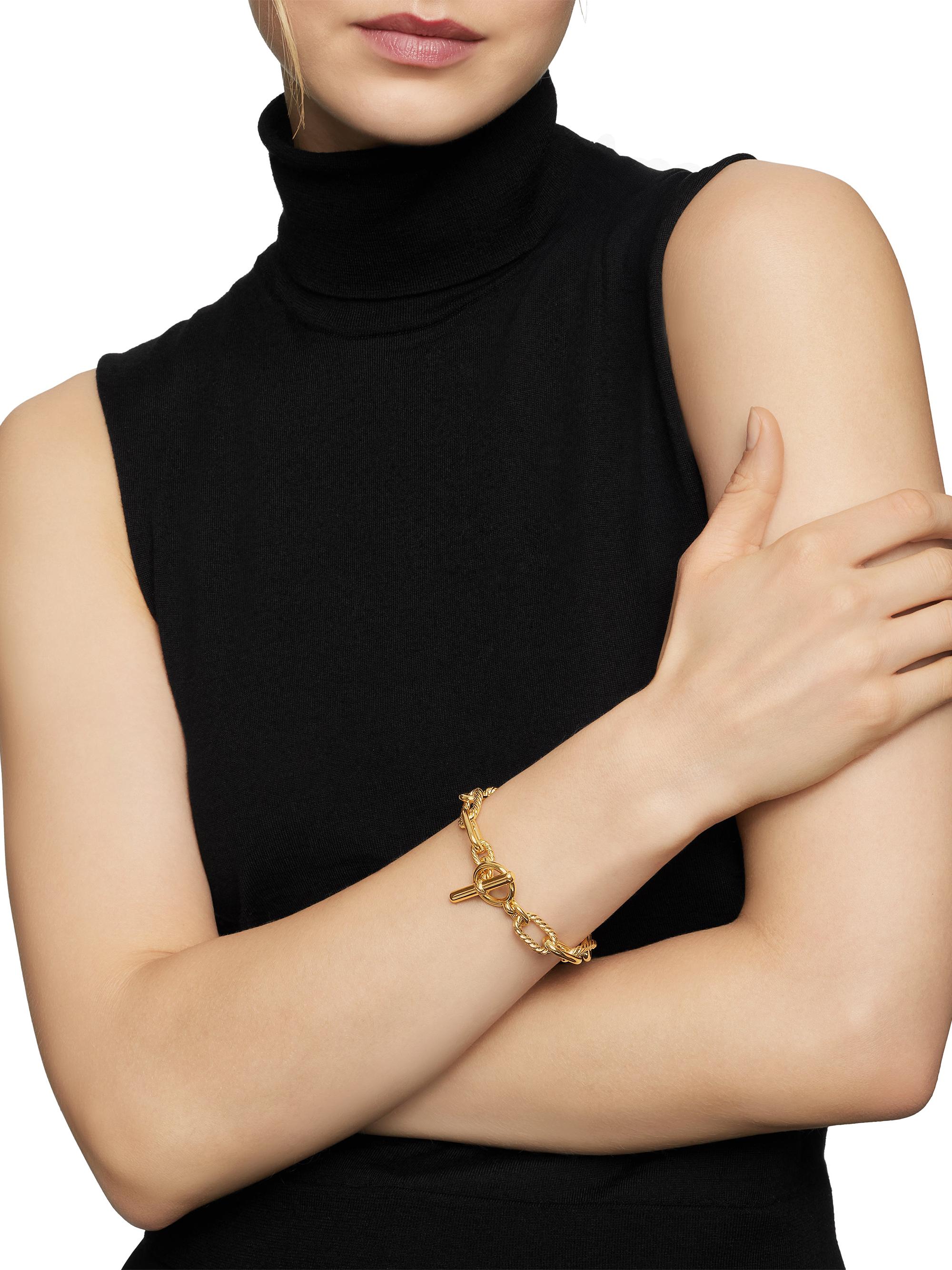 David Yurman Women's DY Madison Toggle Chain Bracelet in 18K Yellow Gold, 11mm - Gold