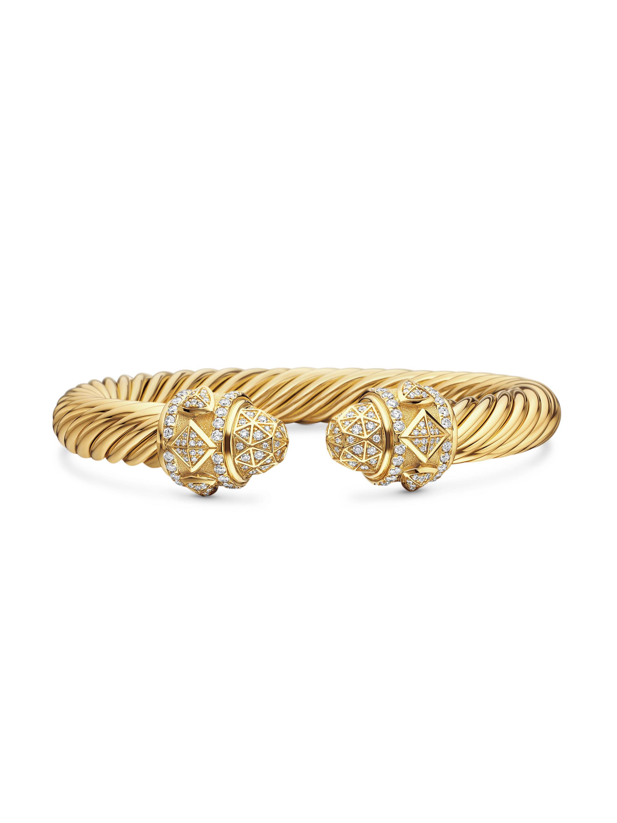 David Yurman Women's Renaissance Bracelet in 18K Yellow Gold - Diamond