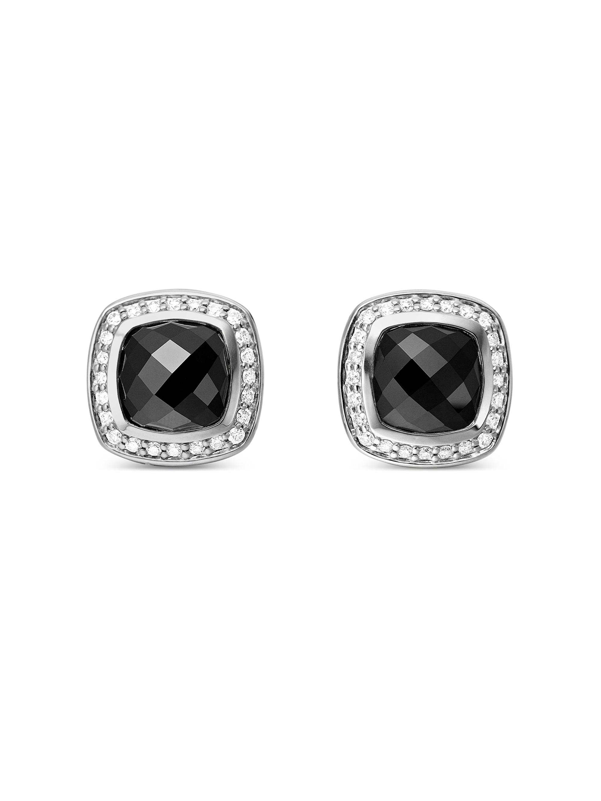 David Yurman Women's Albion Earrings with Gemstone & Diamonds - Black Onyx