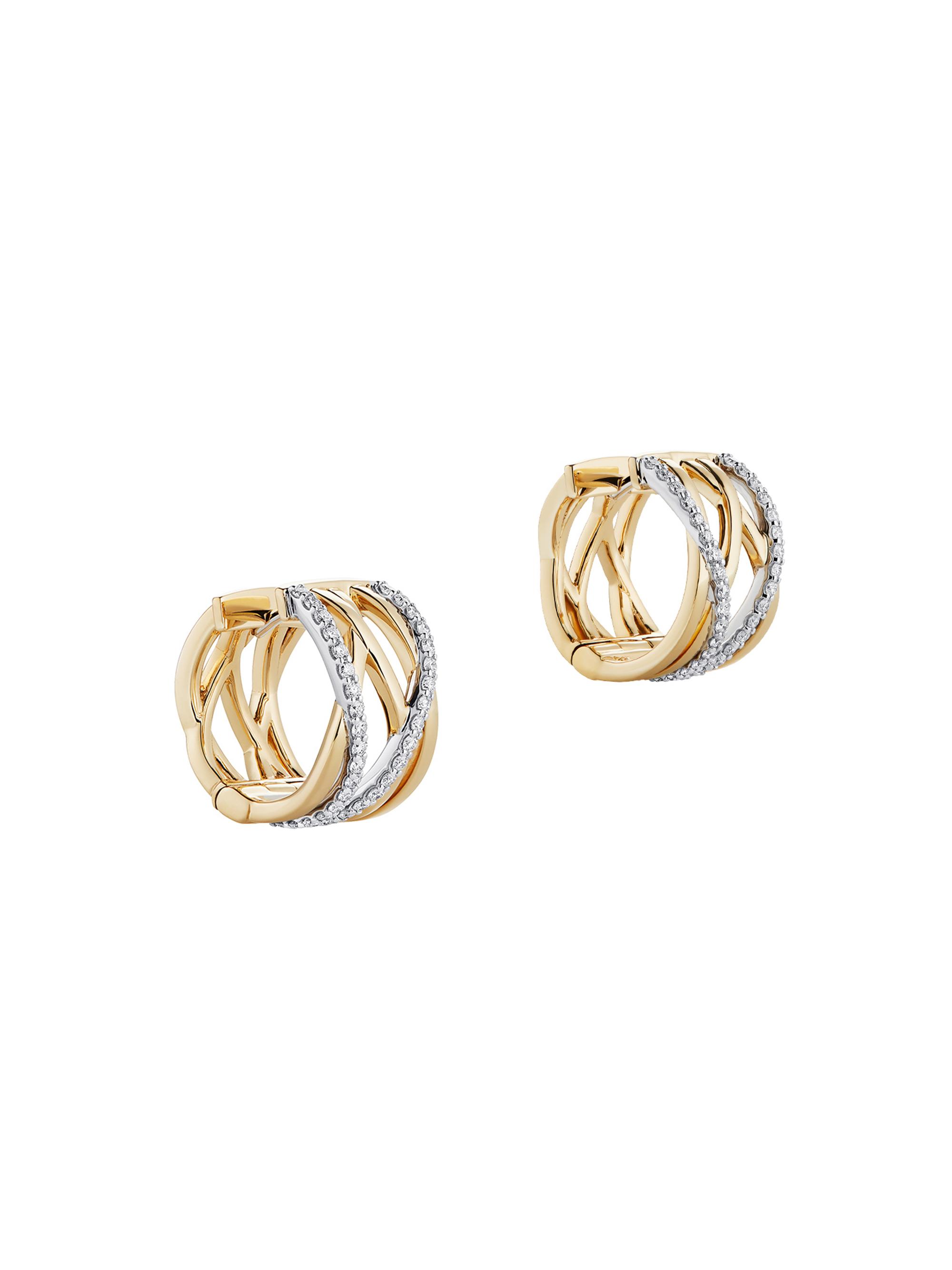 Birks Women's Rosée Du Matin  Two-Tone 18K Gold & 0.35 TCW Diamond Earrings - Gold