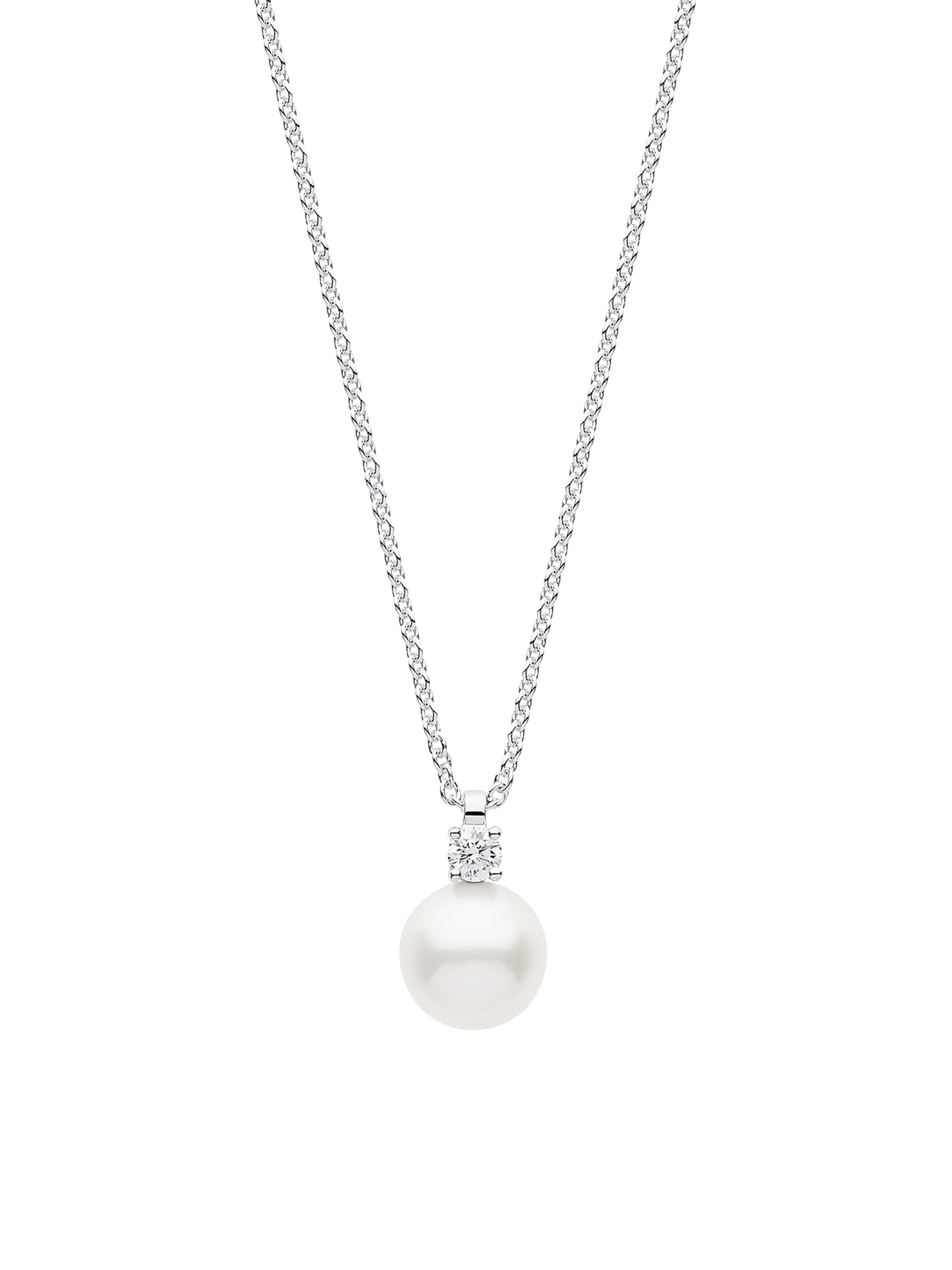 Birks Women's 18K White Gold, 0.09 TCW Diamond & Akoya Pearl Pendant Necklace - White Gold