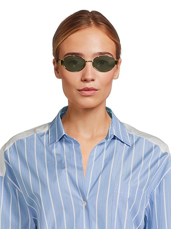 Shop CELINE Triomphe 54MM Oval Sunglasses | Saks Fifth Avenue Shop CELINE Triomphe 54MM Oval Sunglasses | Saks Fifth Avenue