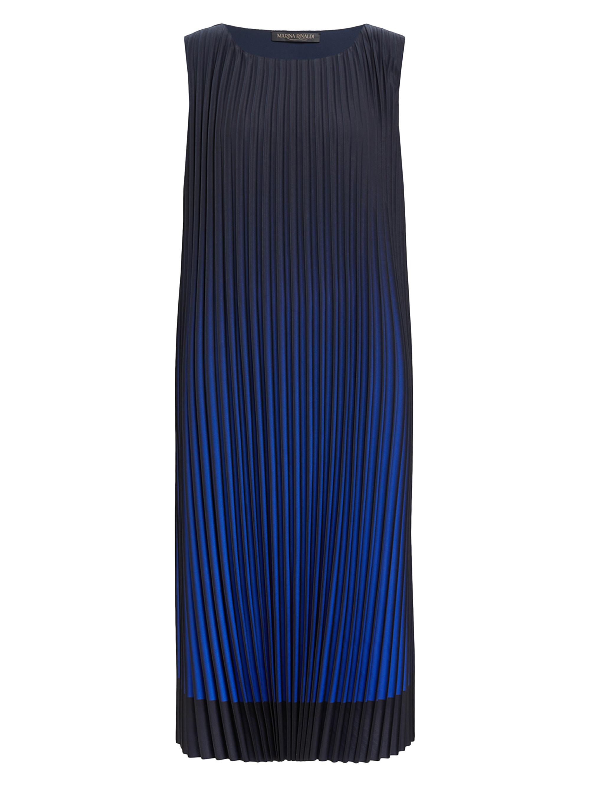 Marina Rinaldi Women's Danzare Pleated Maxi Shift Dress - China Blue