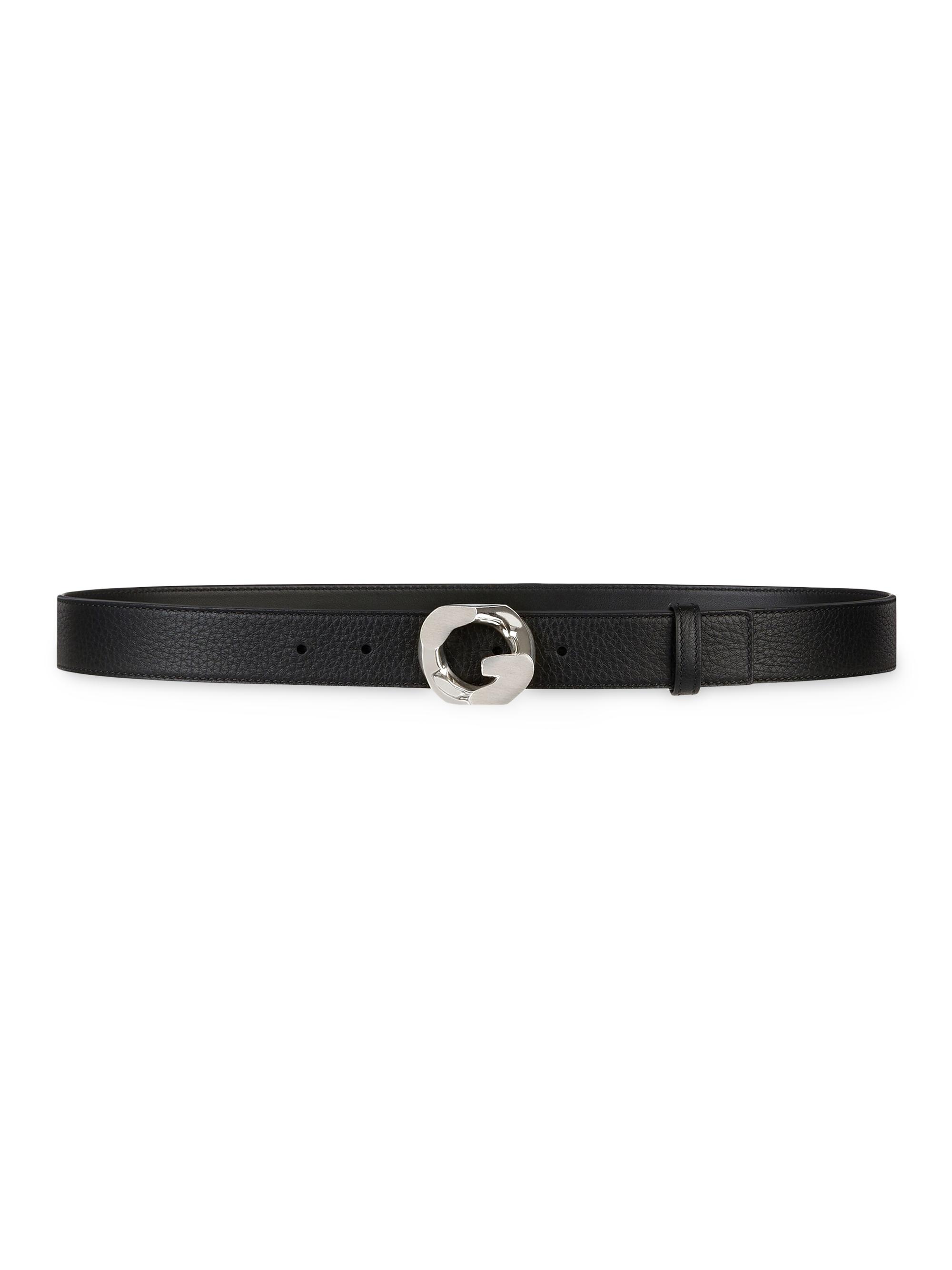 Givenchy Men's G Chain Buckle Belt In Leather - Black