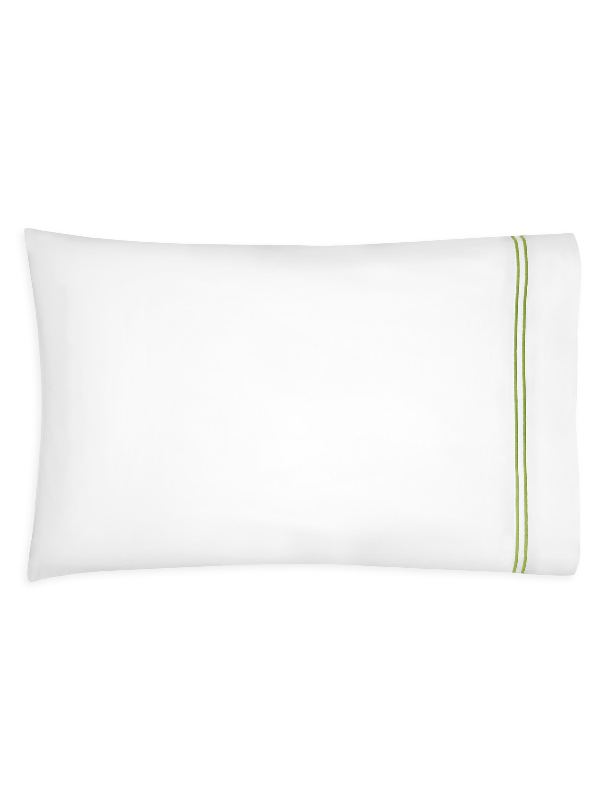 Sferra Grande Hotel 2-Piece Standard Pillowcase Set - White Fern Standard