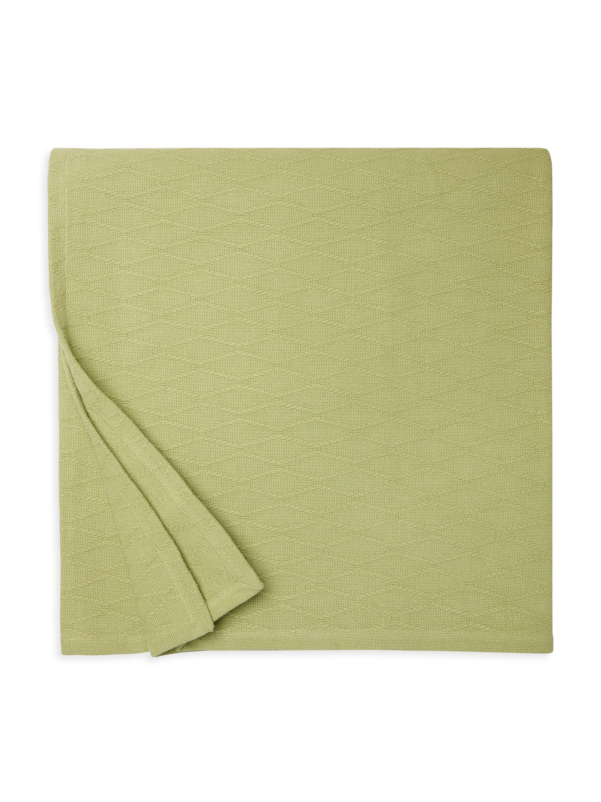 Sferra Cetara Woven Cotton Blanket - Kiwi Twin