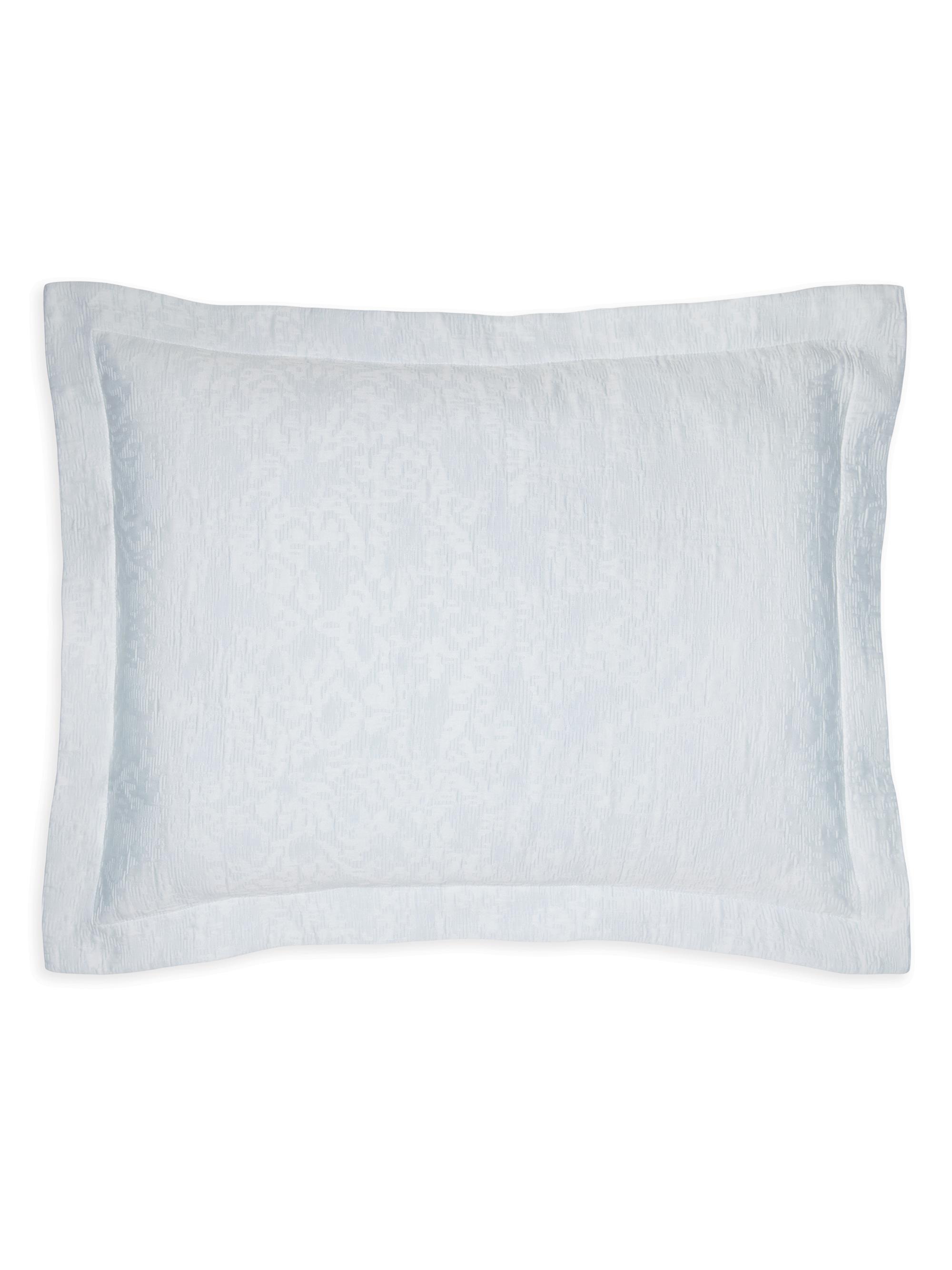Sferra Aldino Woven Sateen Sham - Aquamarine Standard