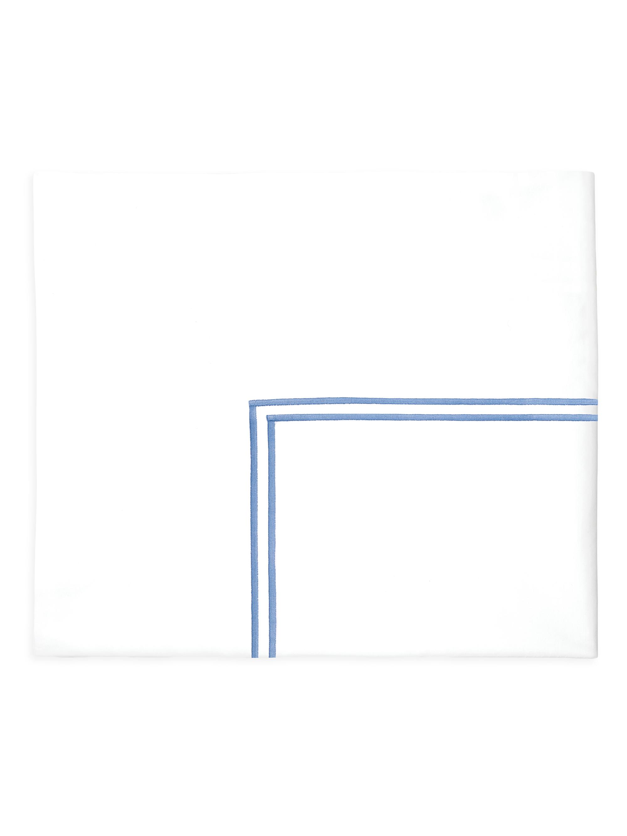 Sferra Grande Hotel Cotton Flat Sheet - White Ocean King