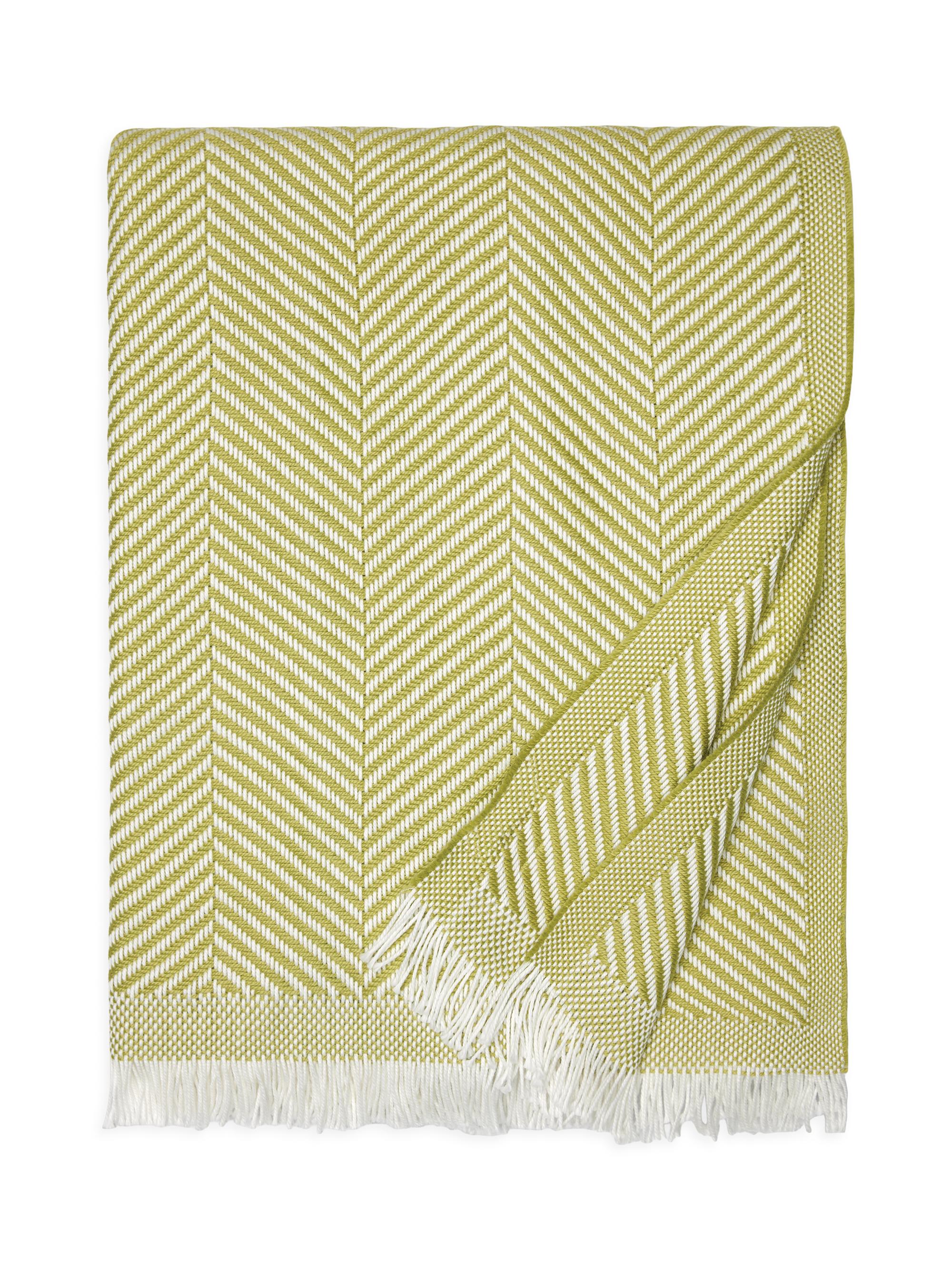 Sferra Costa Woven Throw Blanket - Kiwi