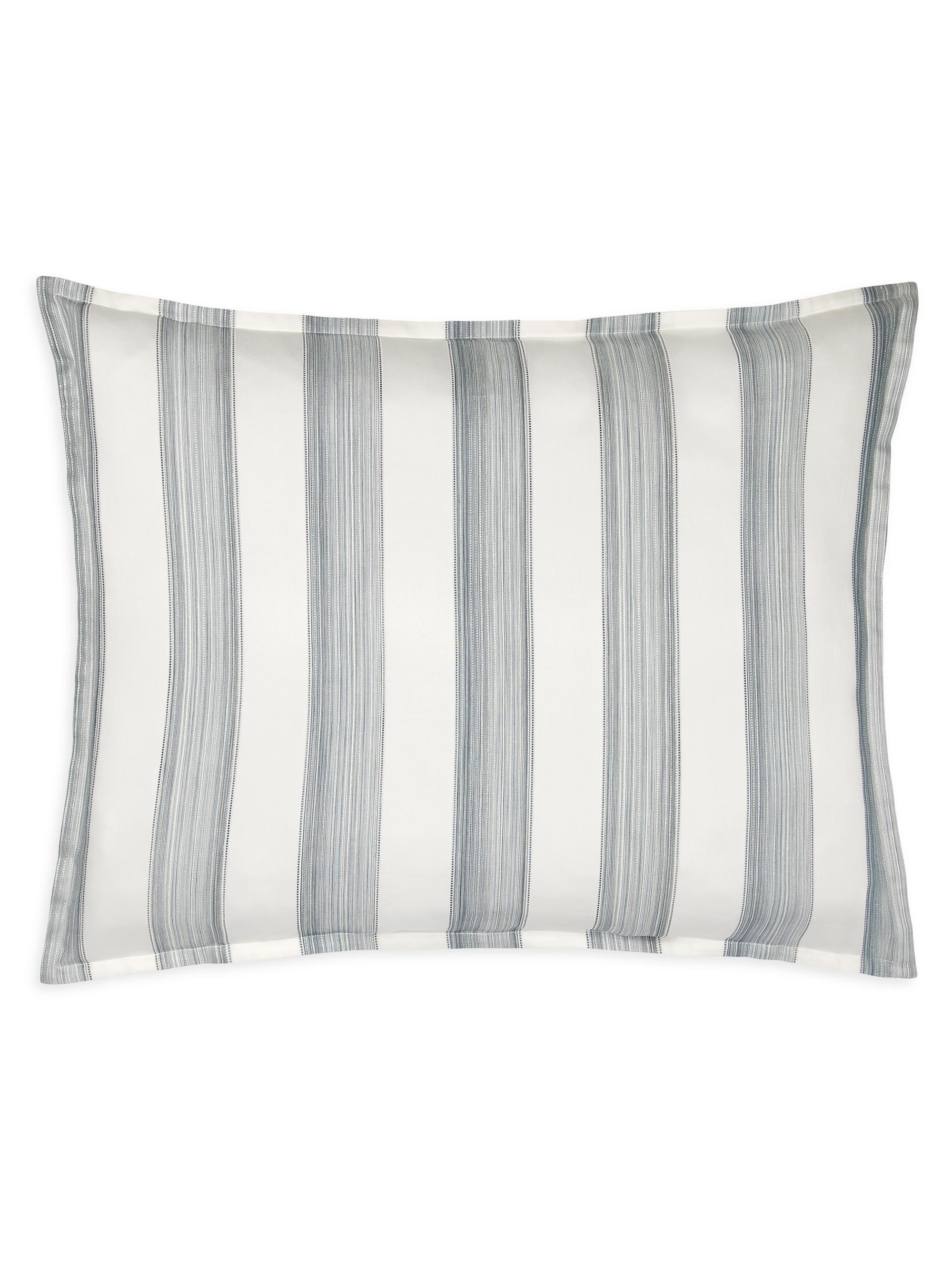 Sferra Mara Striped Jacquard Sham - Slate European