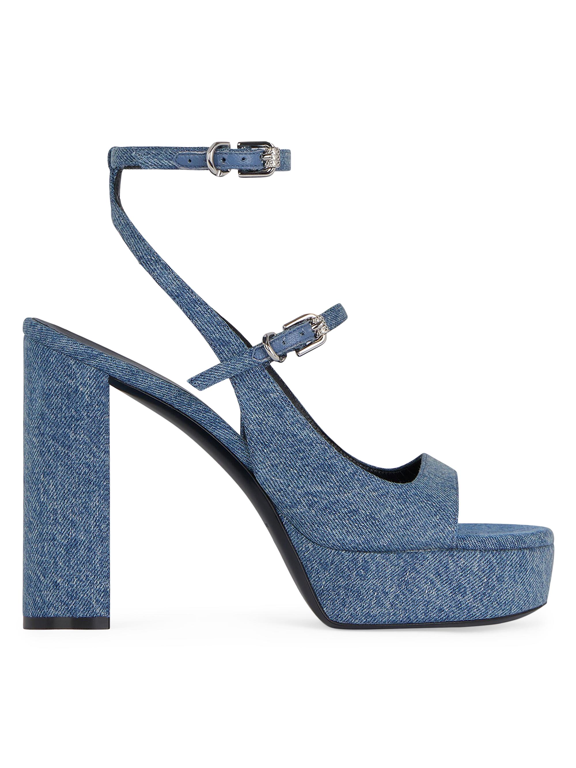 Givenchy Voyou Platform Sandals In Denim | Saks Fifth Avenue
