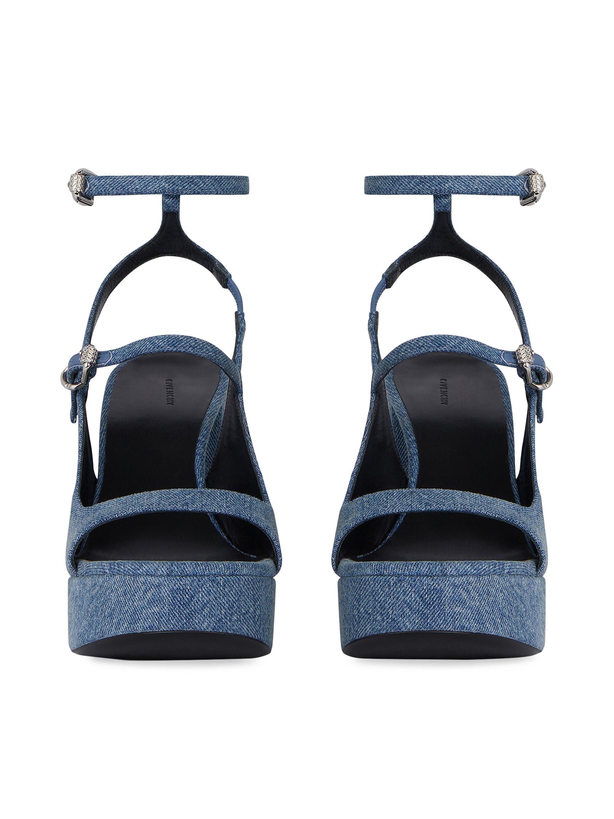 Givenchy Voyou Platform Sandals In Denim | Saks Fifth Avenue