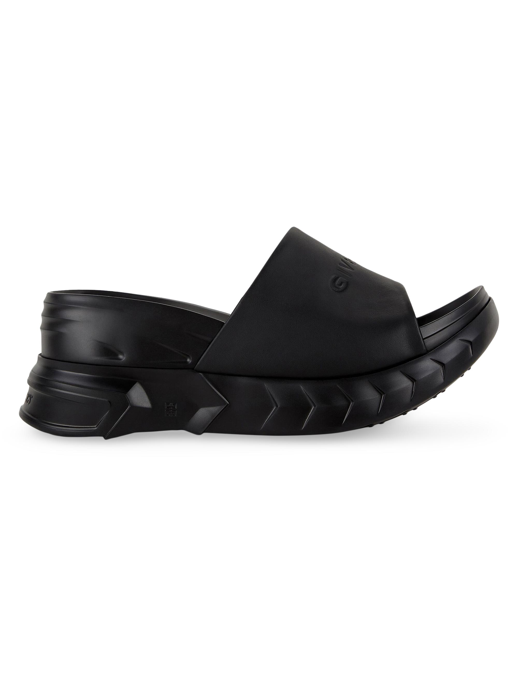 Givenchy Women's Marshmallow Wedge Sandals In Leather - Black
