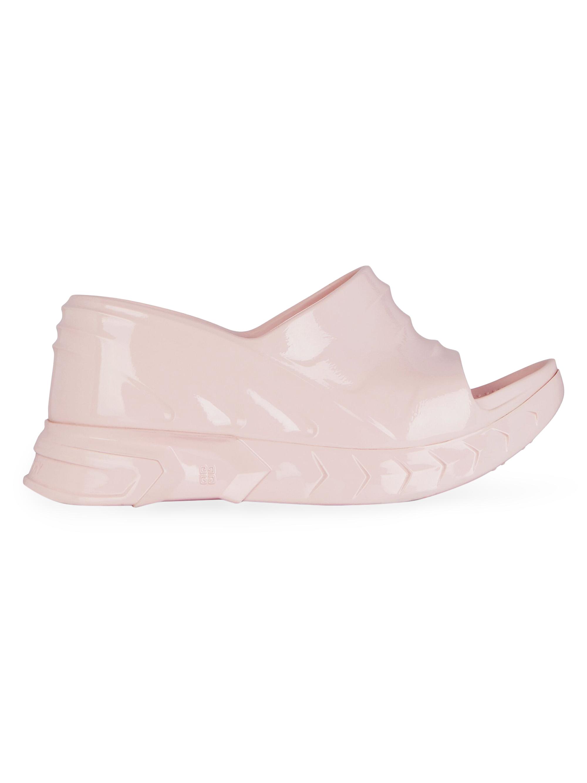 Givenchy Women's Marshmallow Wedge Sandals In Rubber - Light Pink