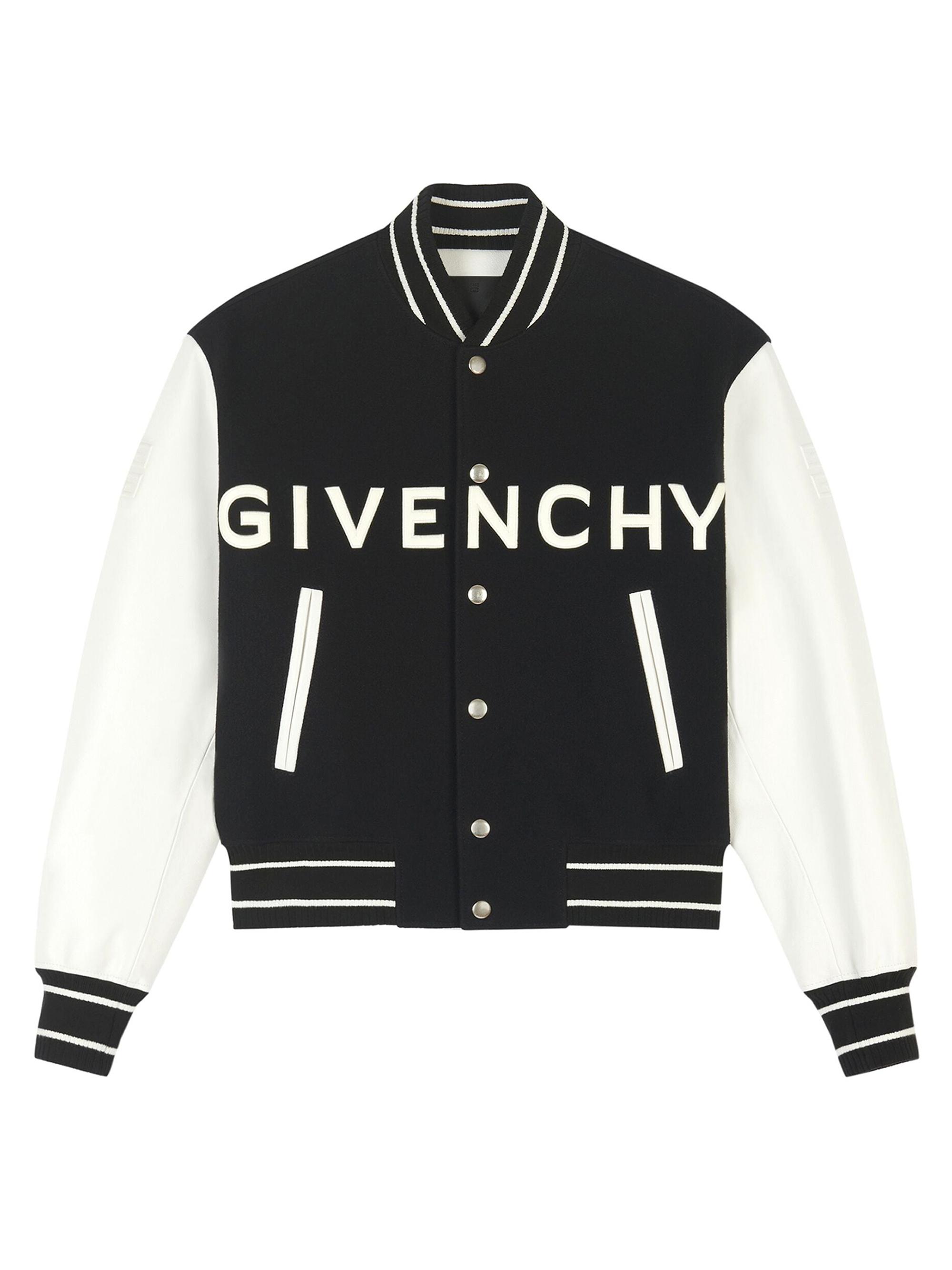 Givenchy Men's Varsity Jacket in Wool and Leather - Black