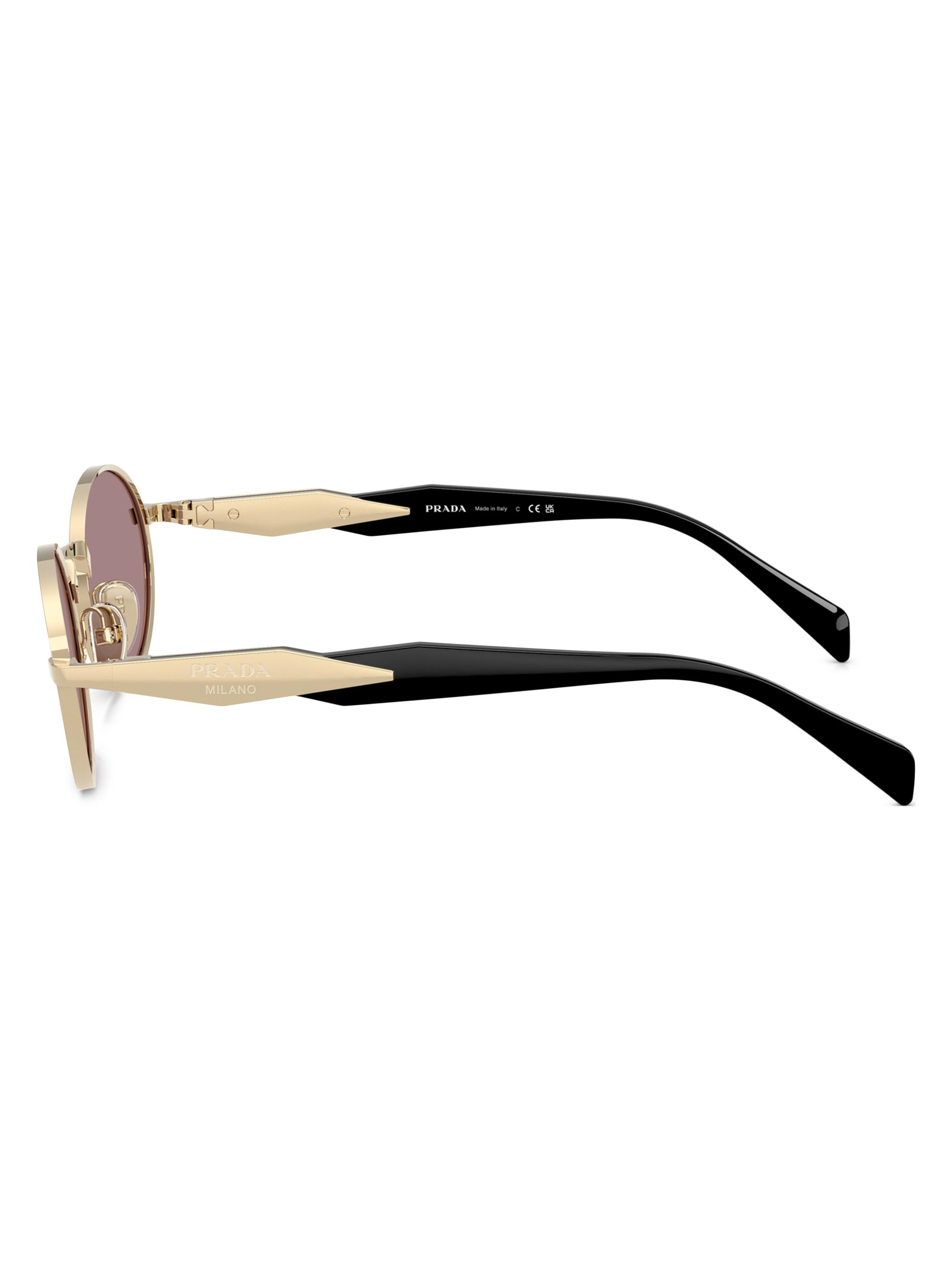 Prada 55MM Oval Sunglasses | Saks Fifth Avenue