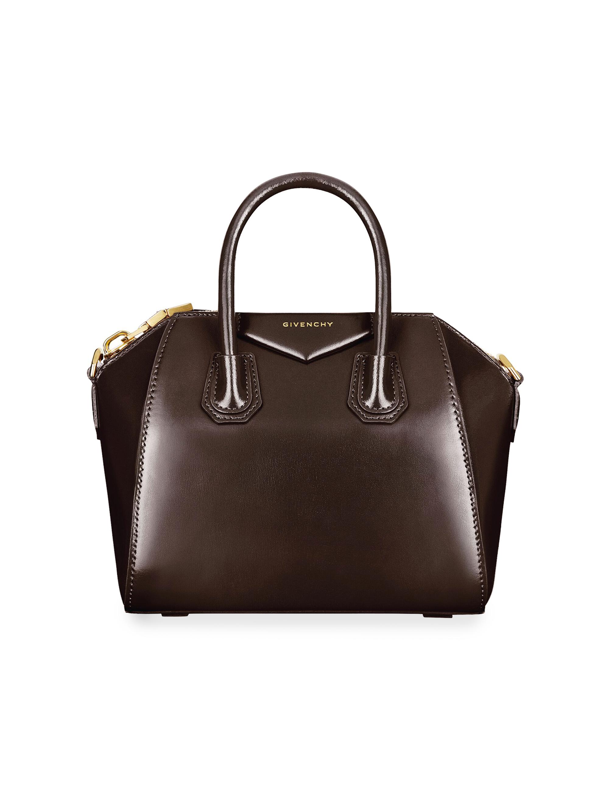 Givenchy Women's Mini Antigona Bag in Box Leather - Dark Khaki