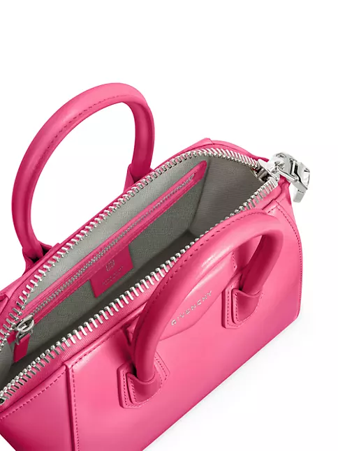 Givenchy Mini Antigona In Pink And Metallic Smooth Leather