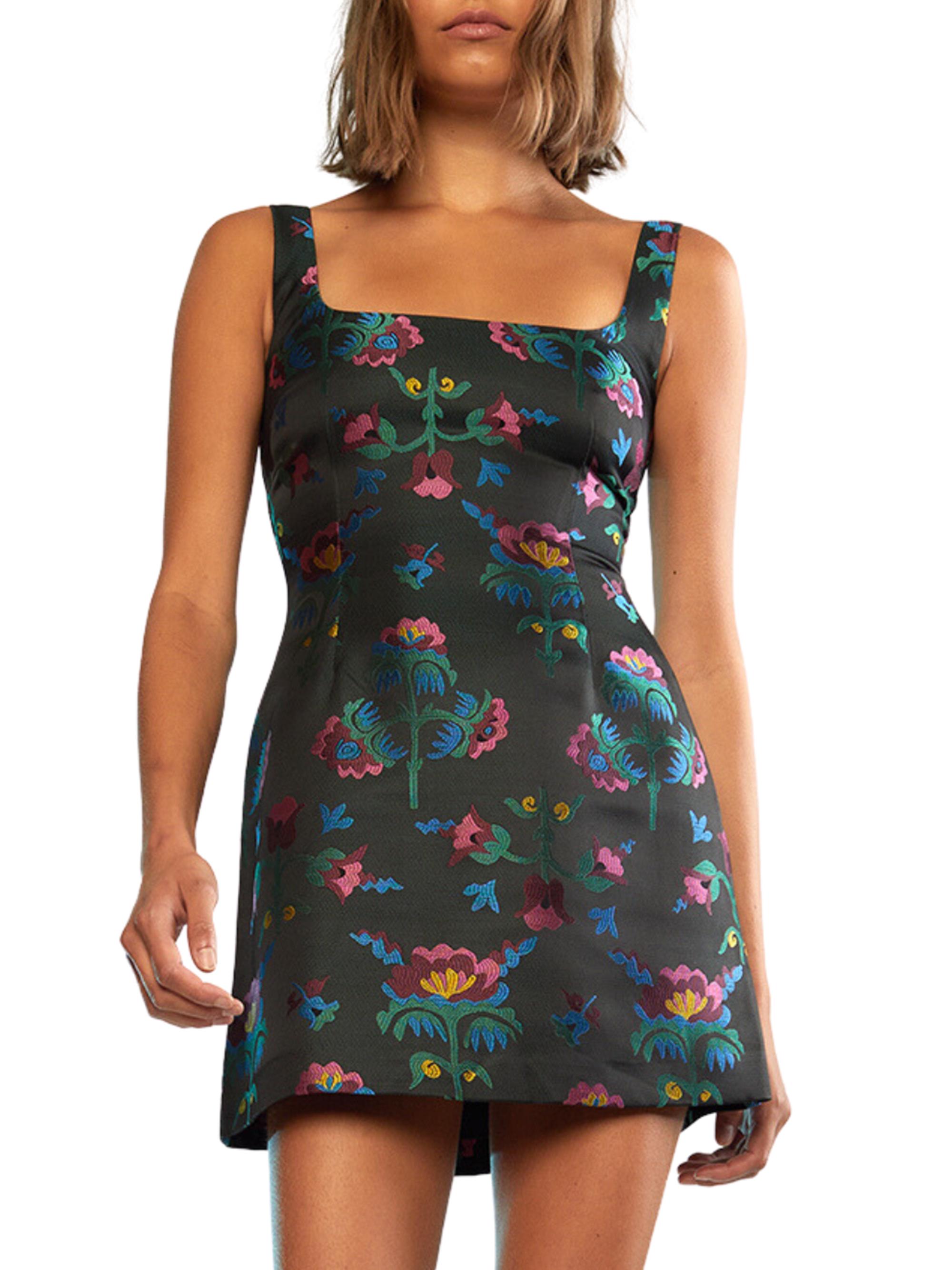 Cynthia Rowley Women's Floral Jacquard Sheath Minidress - Black Multi