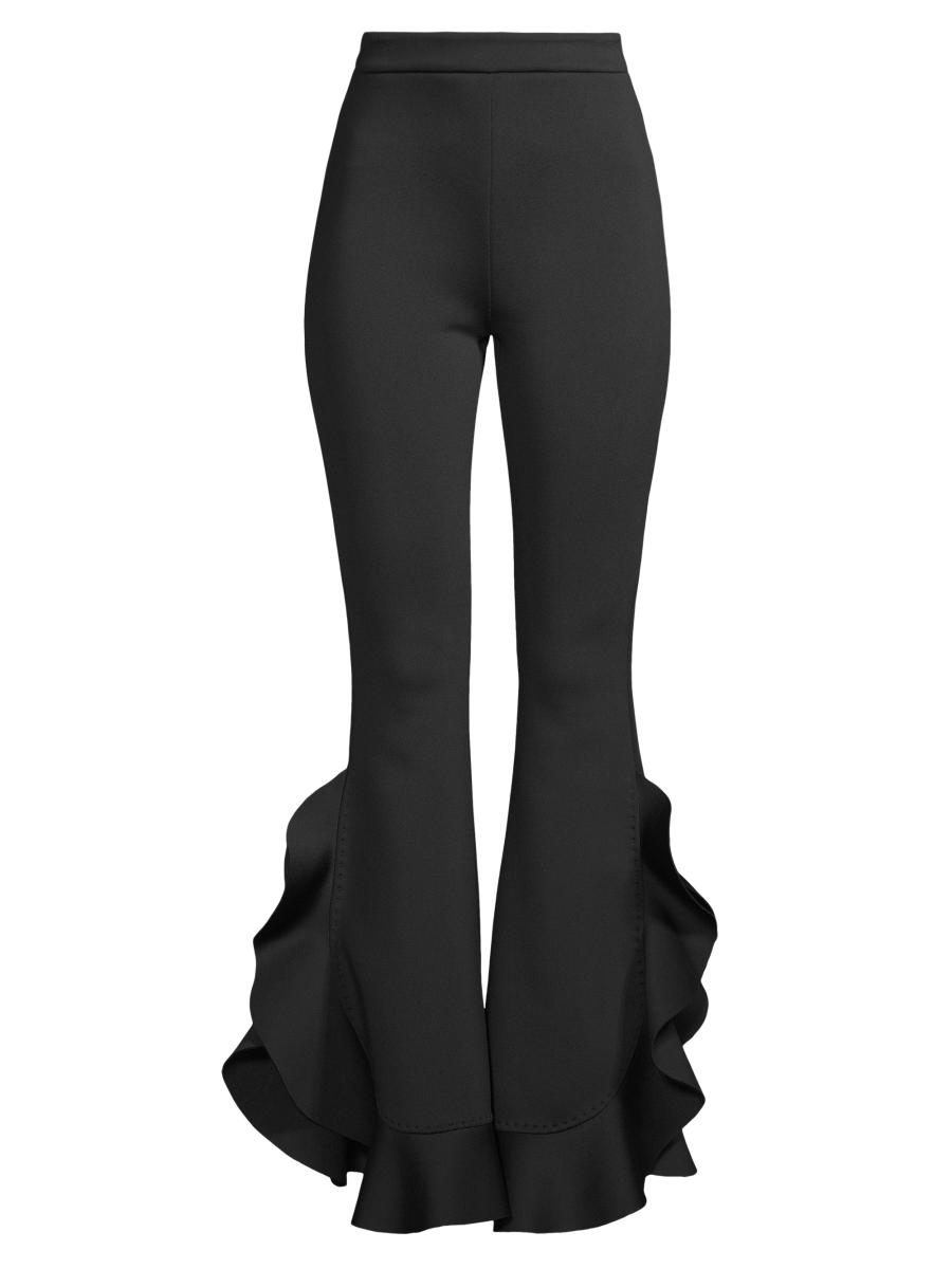 Shop Cynthia Rowley Bonded Satin Flouse Flare Pant | Saks Fifth Avenue