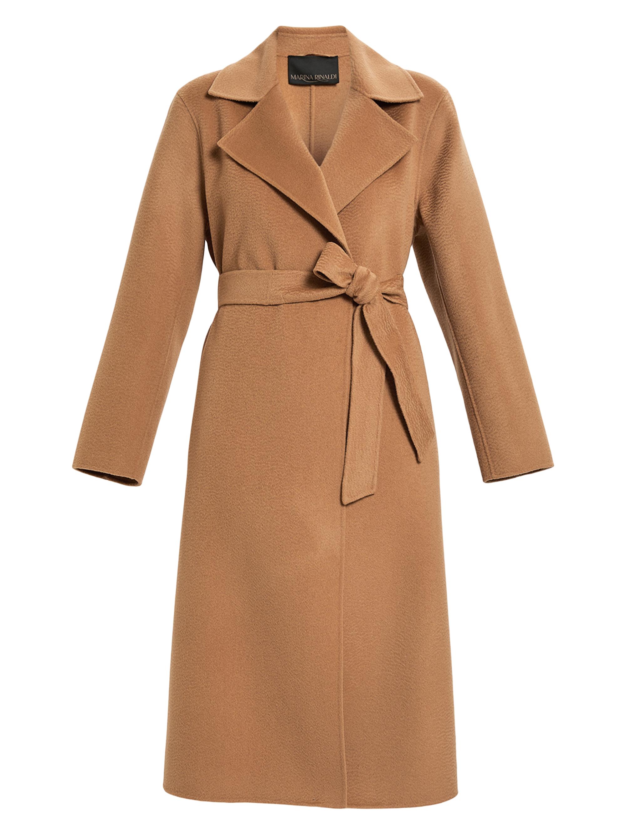 Marina Rinaldi Women's Terra Virgin Wool Belted Coat - Camel