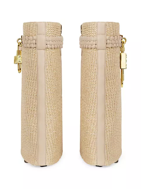 Ricci Baguette bag with braided strap in cowhide leather Color Light Yellow