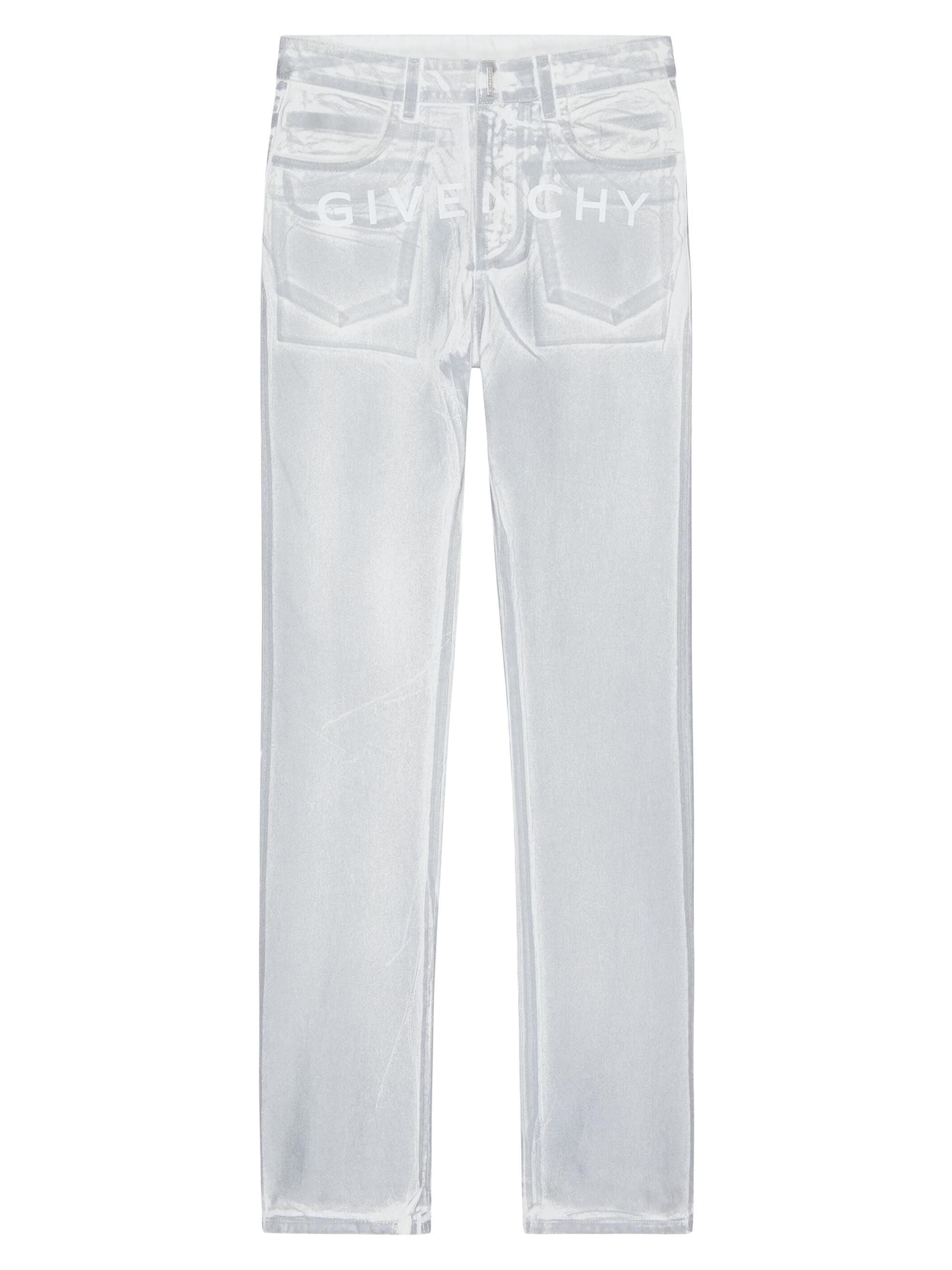 Givenchy Men's Straight Fit Jeans in Painted Denim - White