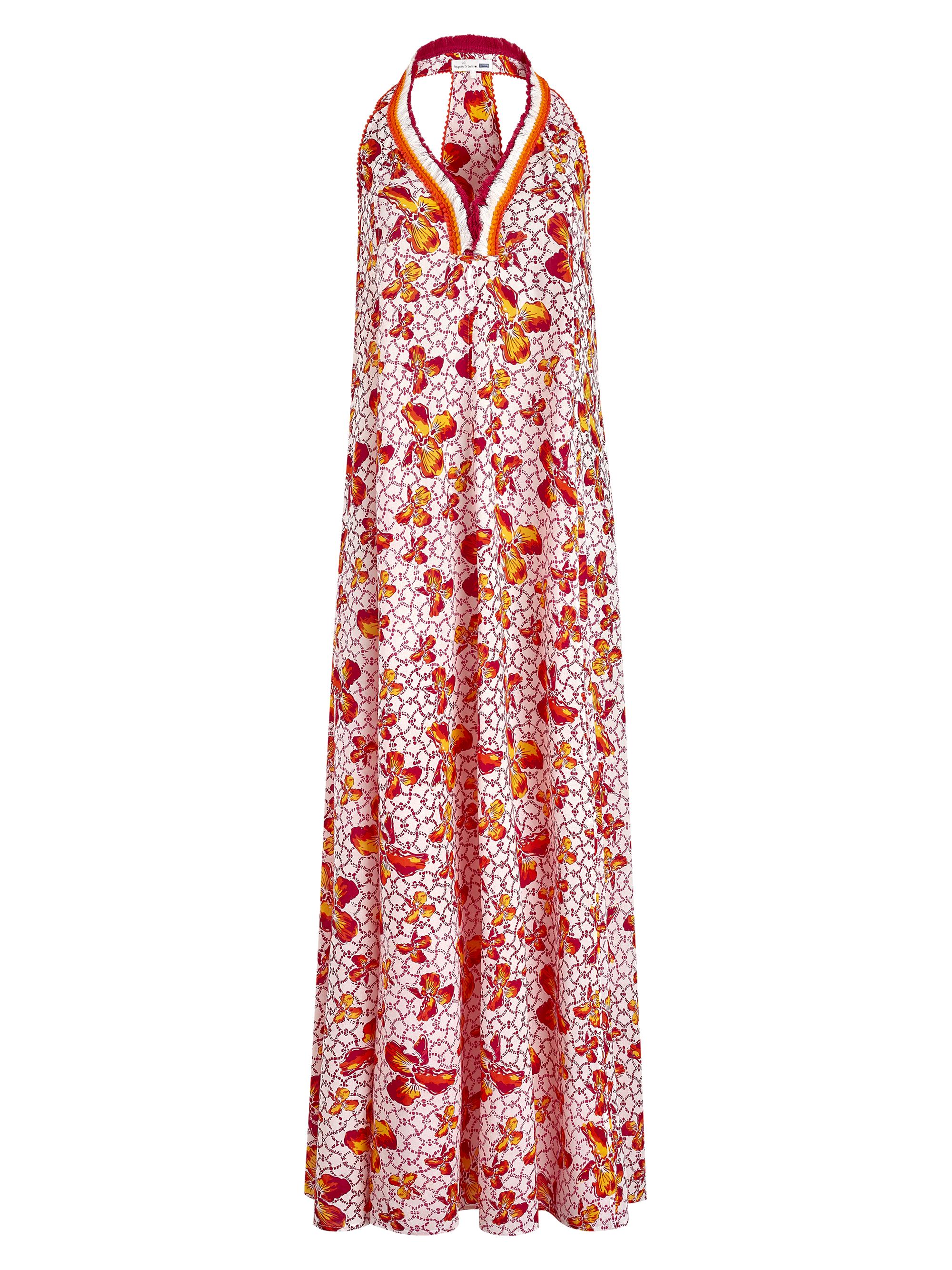 Vilebrequin Women's Iris Floral Shift Maxi Dress - Orange Pink
