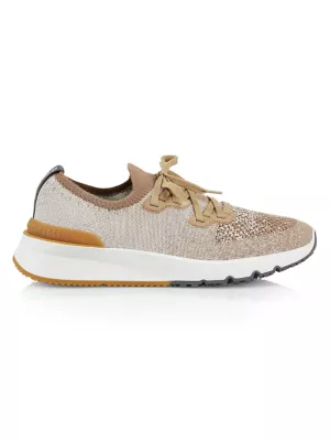 Shop Brunello Cucinelli Knit Low-Top Sneakers | Saks Fifth Avenue