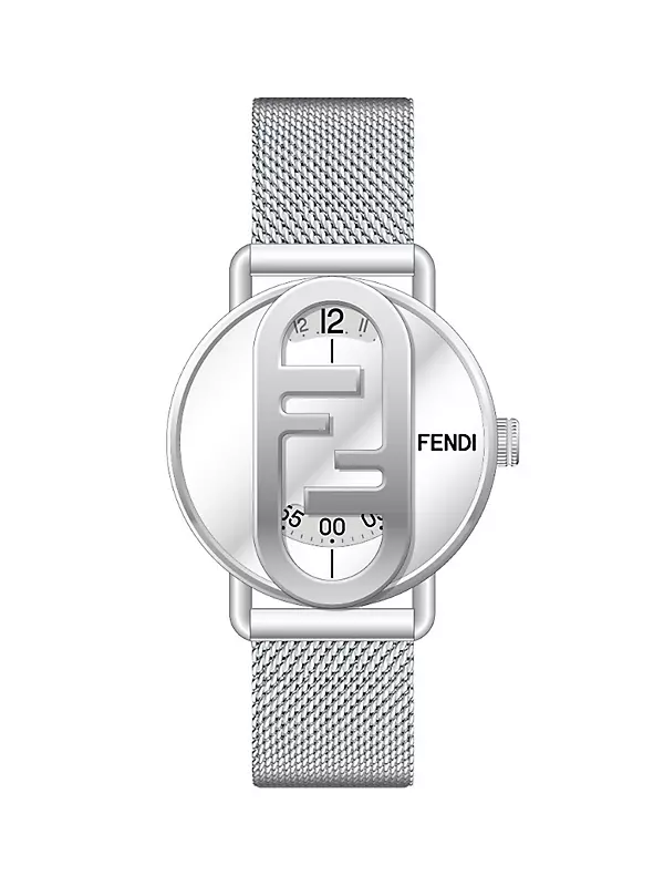 Shop Fendi O'Lock Stainless Steel Bracelet Watch/42MM