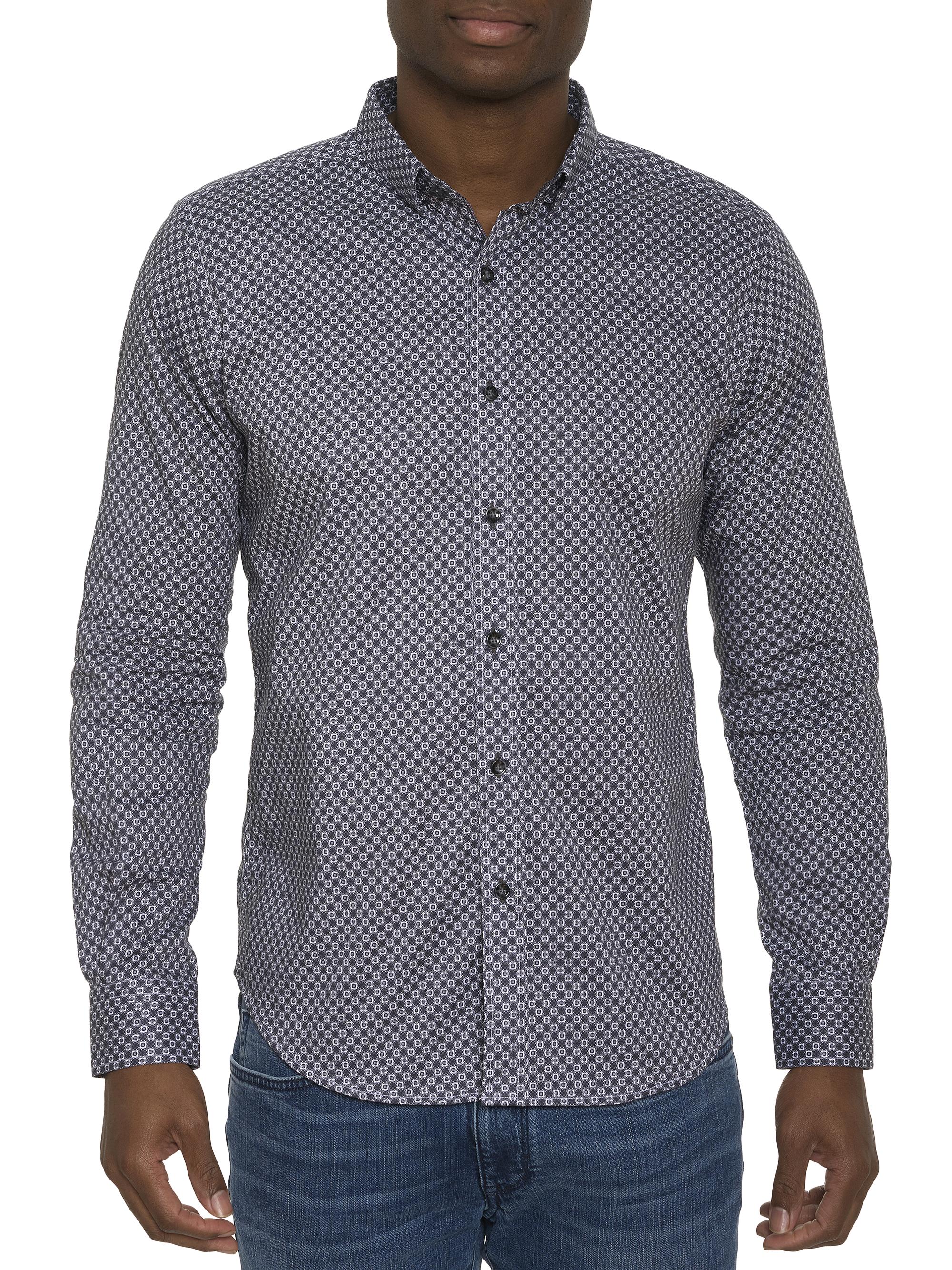 Robert Graham Men's Barese Abstract Button-Down Shirt - Grey