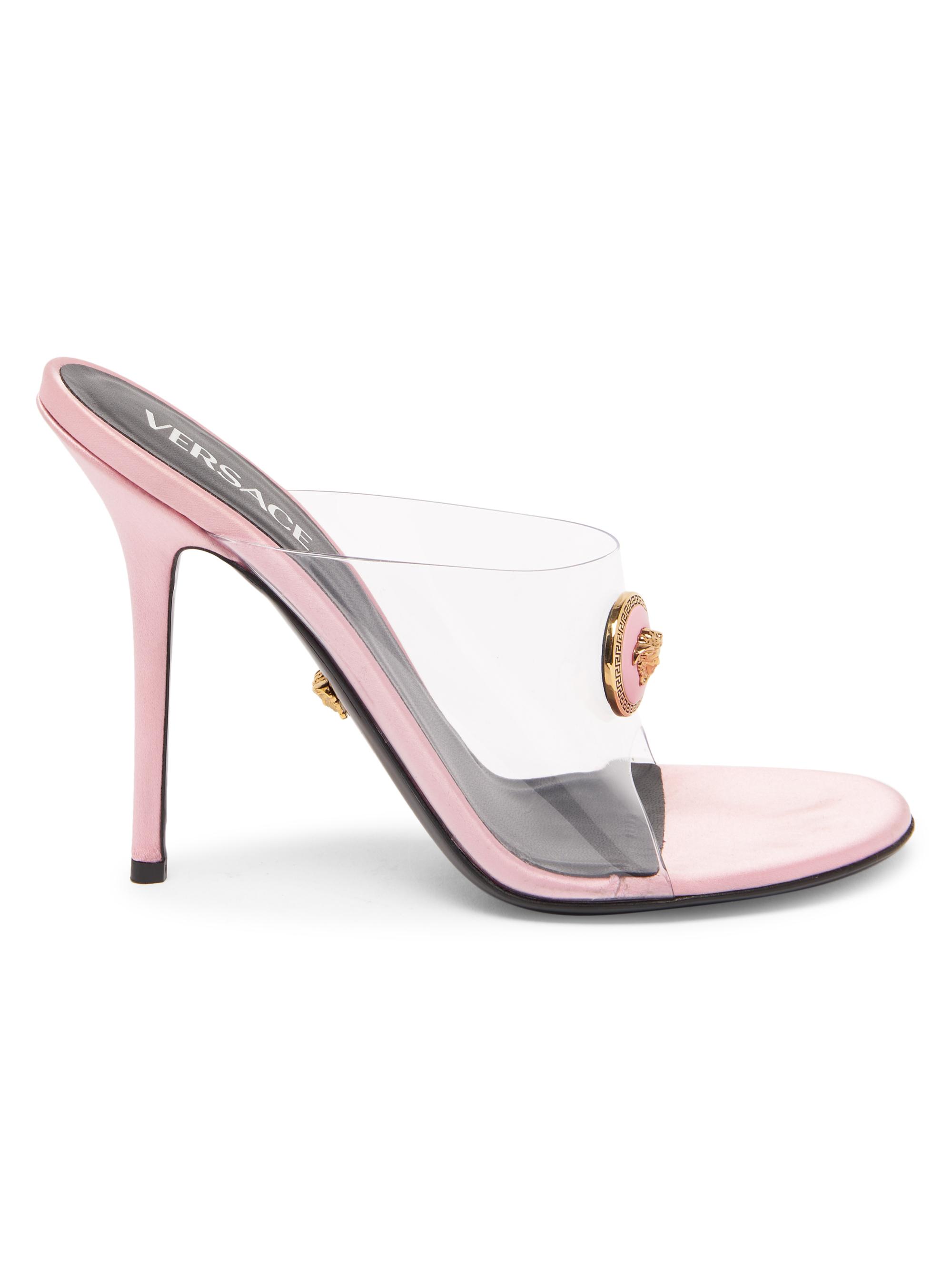 Versace Women's 110MM PVC Mules - Rose