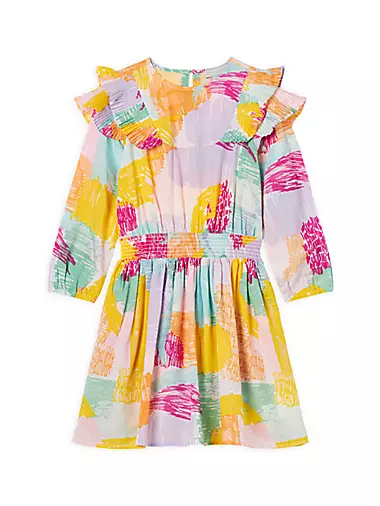 Stella McCartney Girl's Daises Dress with Frills  (Toddler/Little Kids/Big Kids) Blue 4T (Toddler): Clothing, Shoes & Jewelry