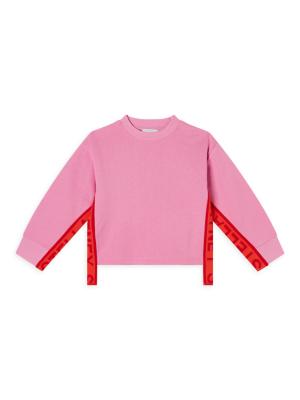 STELLA MCCARTNEY KIDS logo-print cotton sweatshirt - White